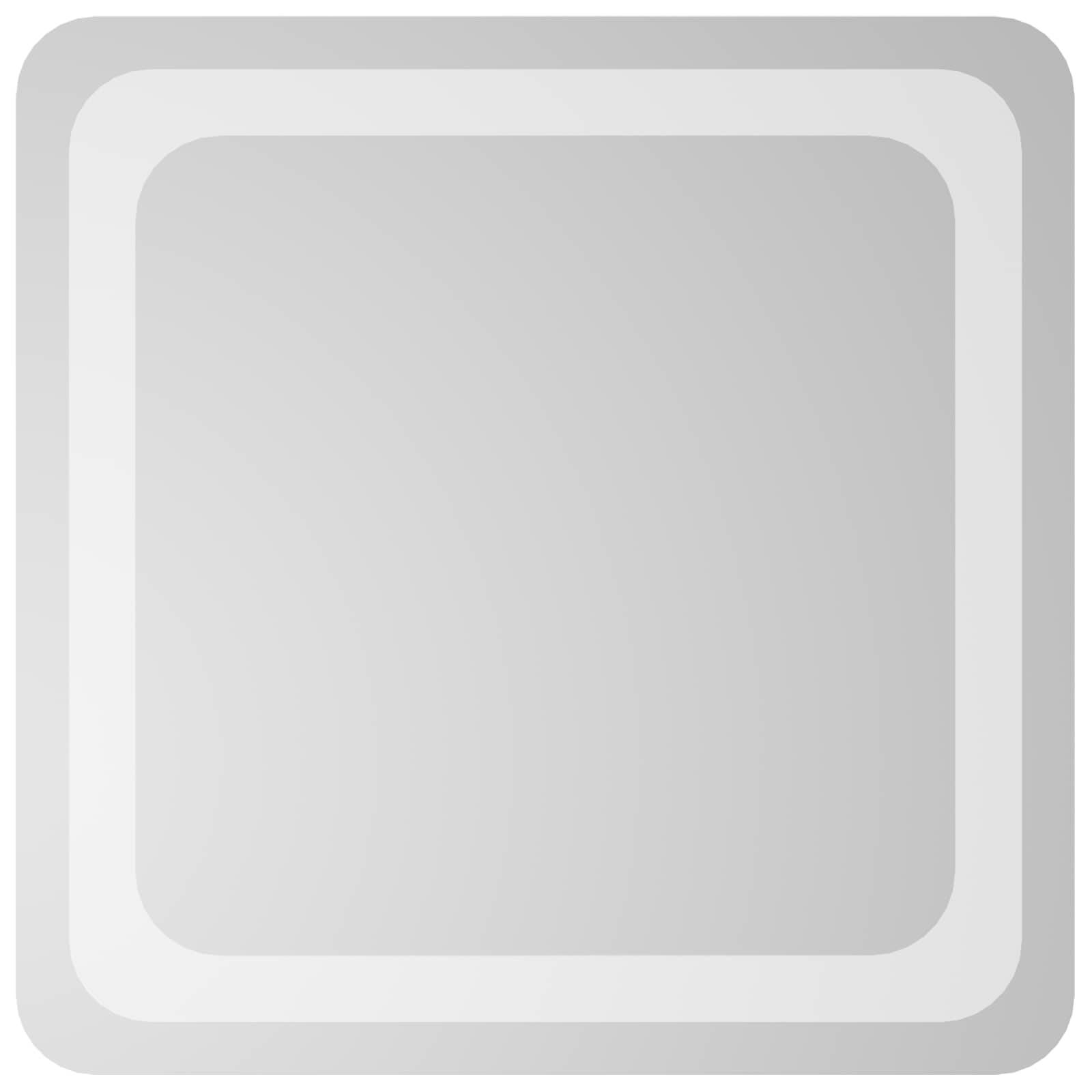 vidaXL LED-Badezimmerspiegel Transparent 40 x 40 cm Gehärtetes Glas