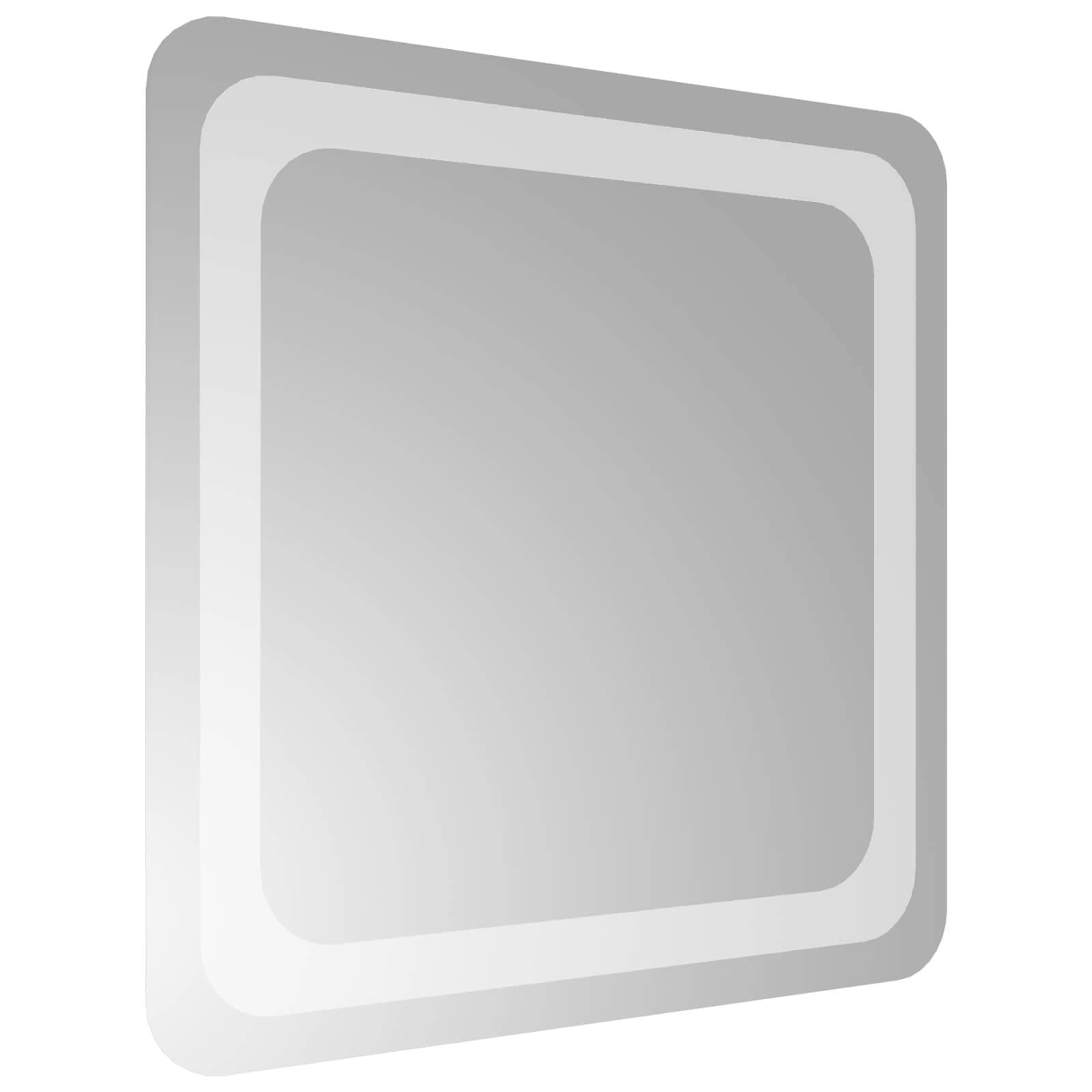 vidaXL LED-Badezimmerspiegel Transparent 40 x 40 cm Gehärtetes Glas