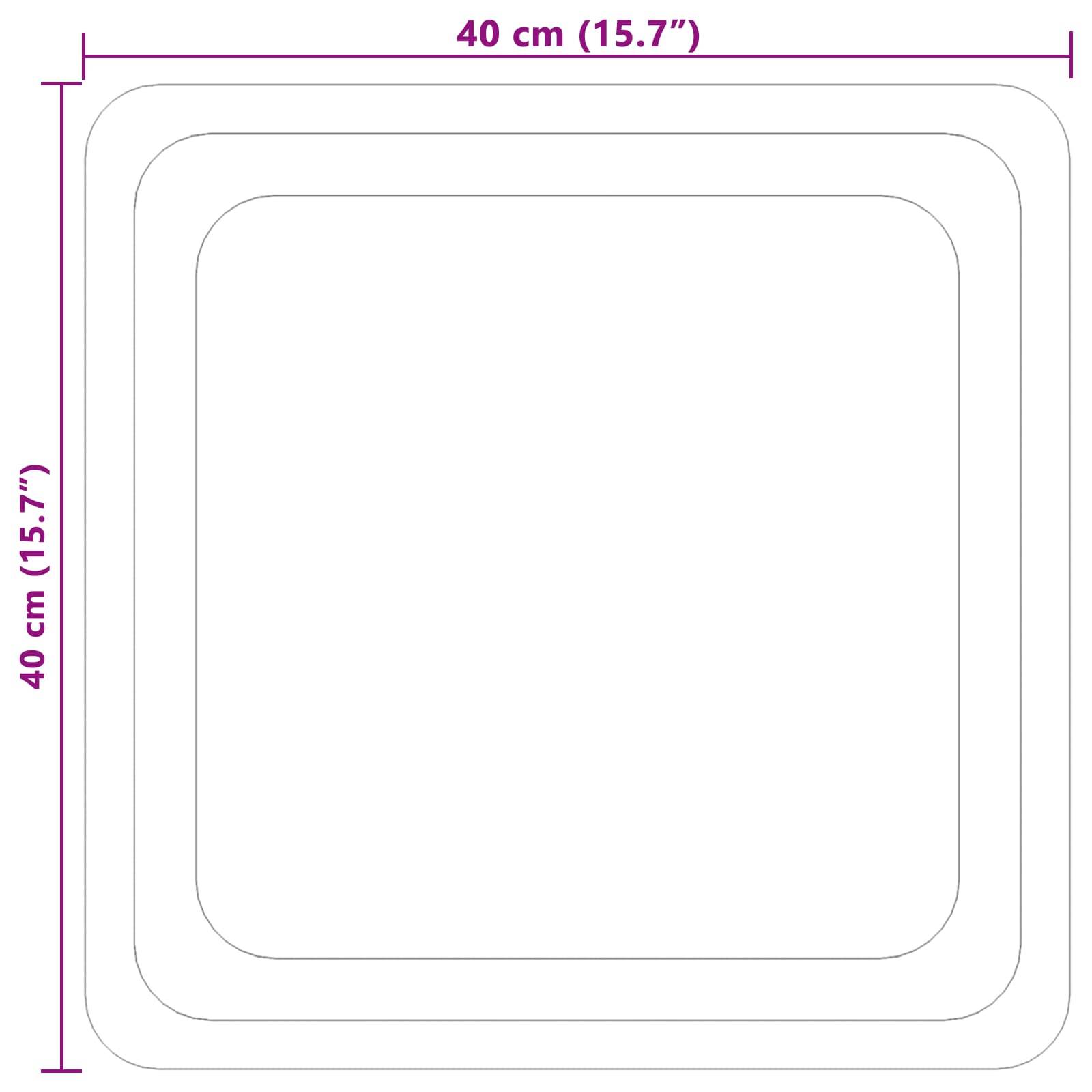 vidaXL LED-Badezimmerspiegel Transparent 40 x 40 cm Gehärtetes Glas
