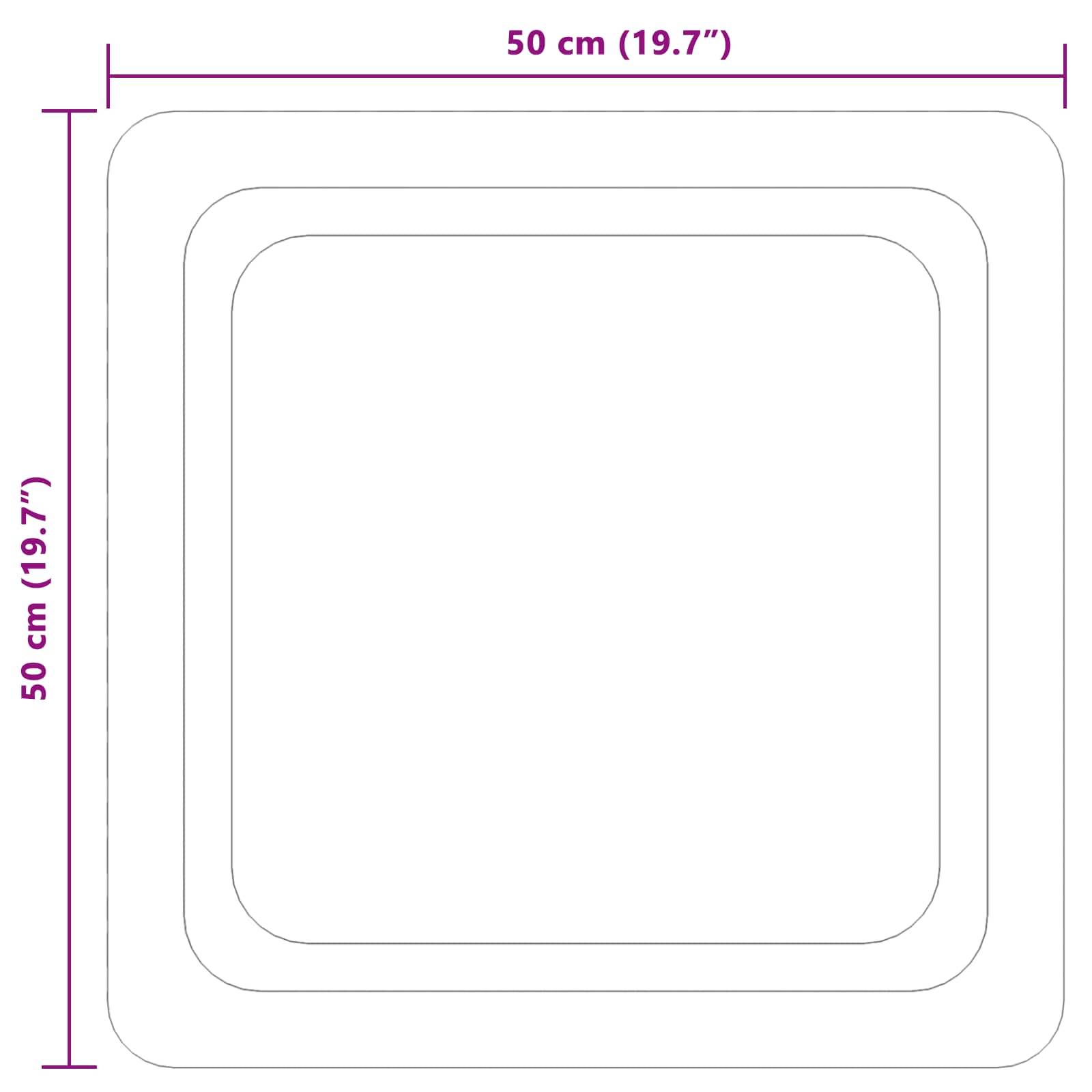 vidaXL LED-Badezimmerspiegel Transparent 50 x 50 cm Gehärtetes Glas