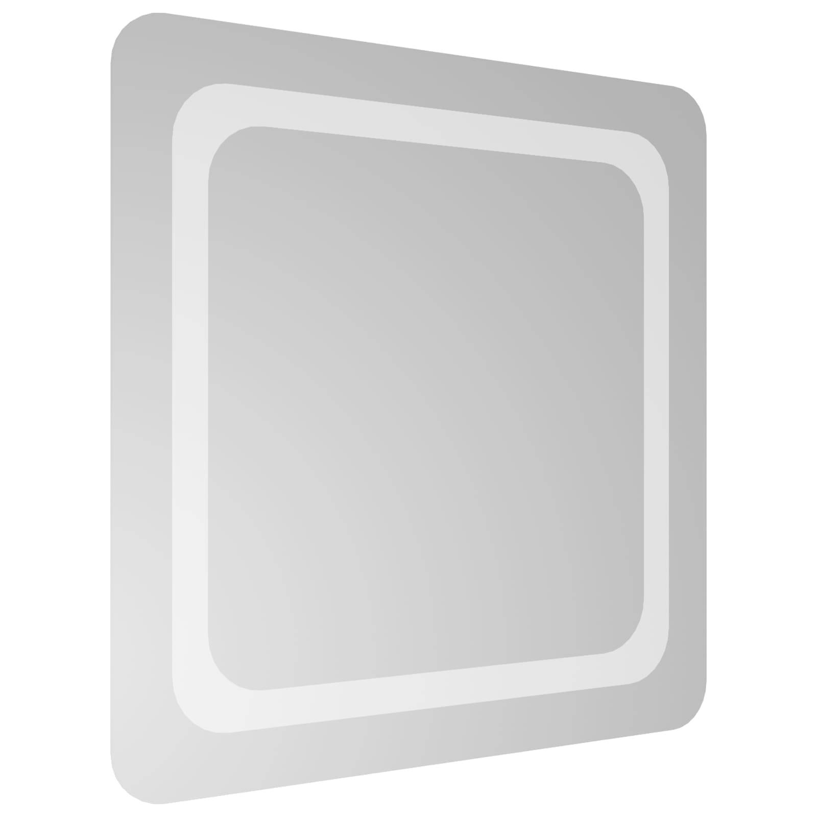 vidaXL LED-Badezimmerspiegel Transparent 50 x 50 cm Gehärtetes Glas
