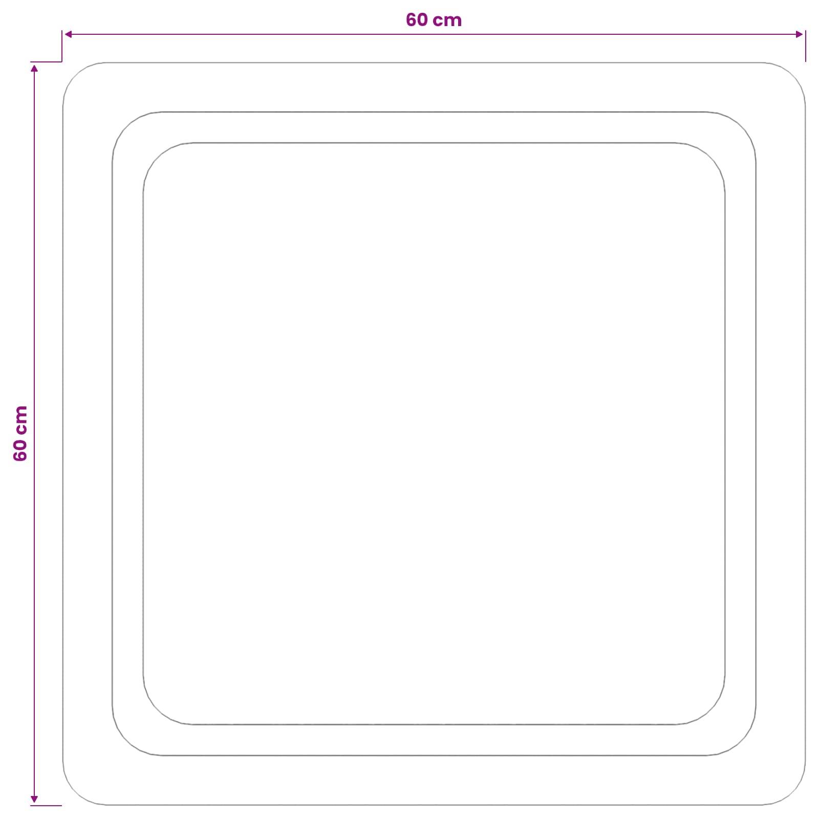 vidaXL LED-Badezimmerspiegel Transparent 60 x 60 cm Gehärtetes Glas