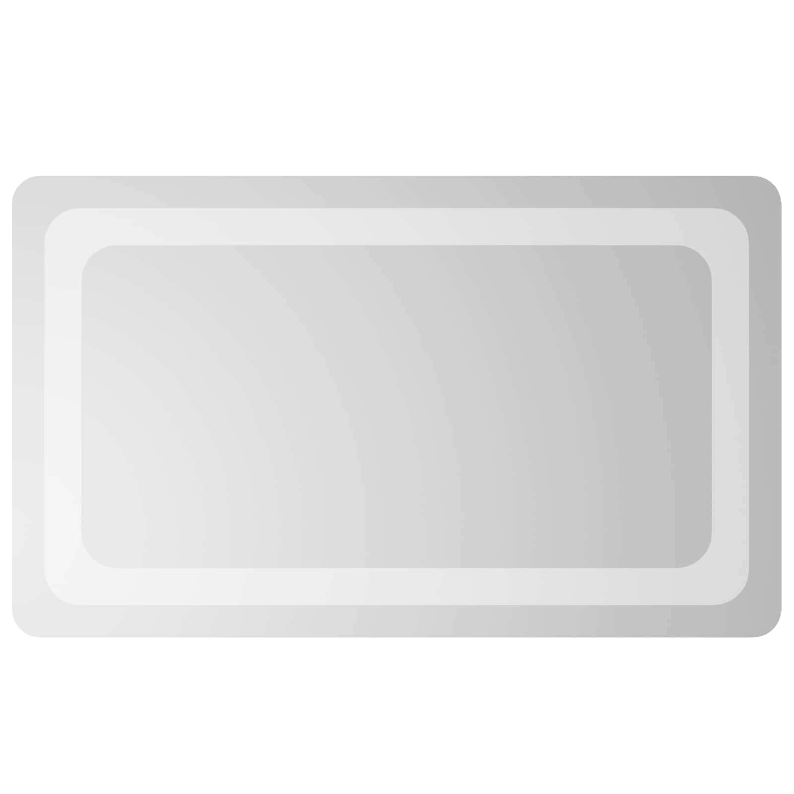 vidaXL LED-Badezimmerspiegel Transparent 50 x 30 cm Gehärtetes Glas
