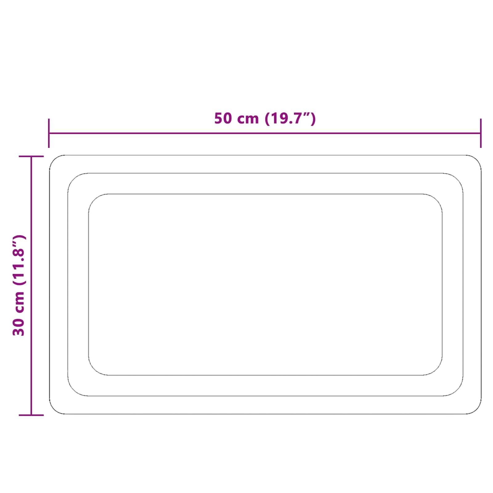 vidaXL LED-Badezimmerspiegel Transparent 50 x 30 cm Gehärtetes Glas