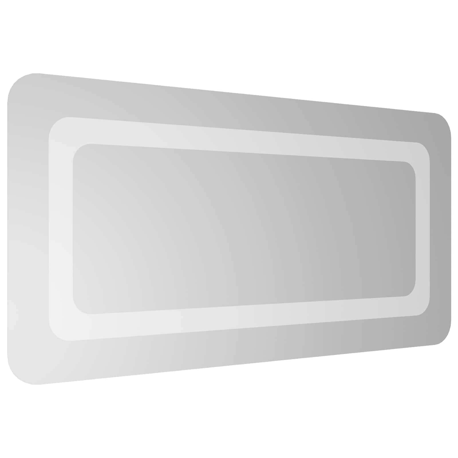 vidaXL LED-Badezimmerspiegel Transparent 60 x 30 cm Gehärtetes Glas