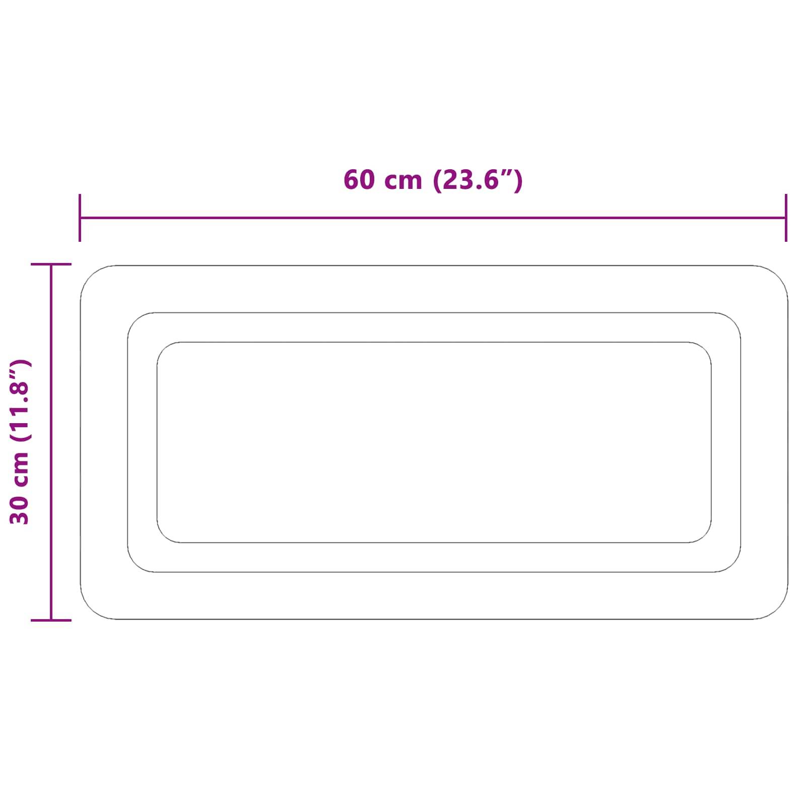 vidaXL LED-Badezimmerspiegel Transparent 60 x 30 cm Gehärtetes Glas