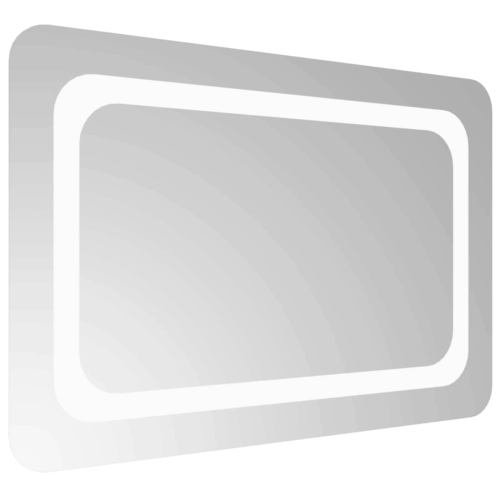 vidaXL LED-Badezimmerspiegel Transparent 60 x 40 cm Gehärtetes Glas
