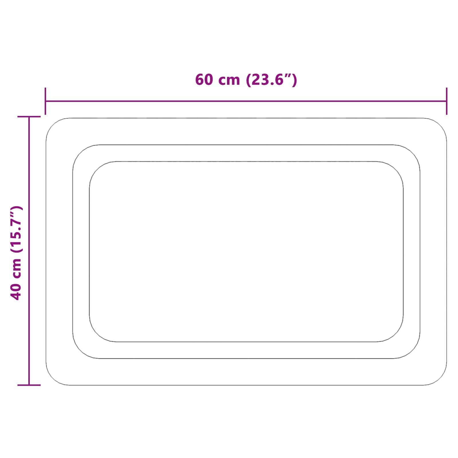 vidaXL LED-Badezimmerspiegel Transparent 60 x 40 cm Gehärtetes Glas