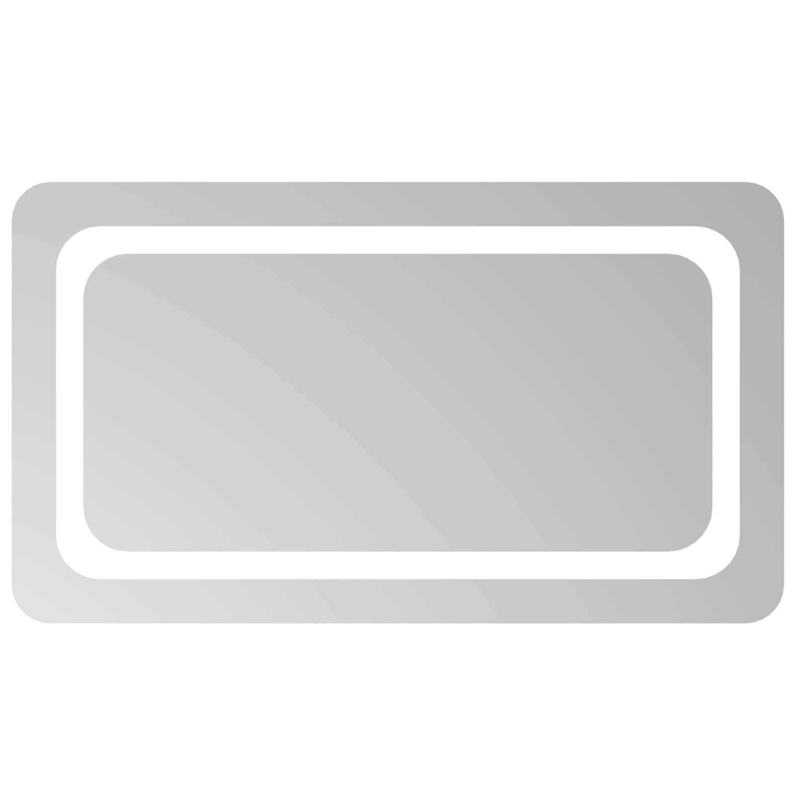 vidaXL LED-Badezimmerspiegel Transparent 70 x 40 cm Gehärtetes Glas
