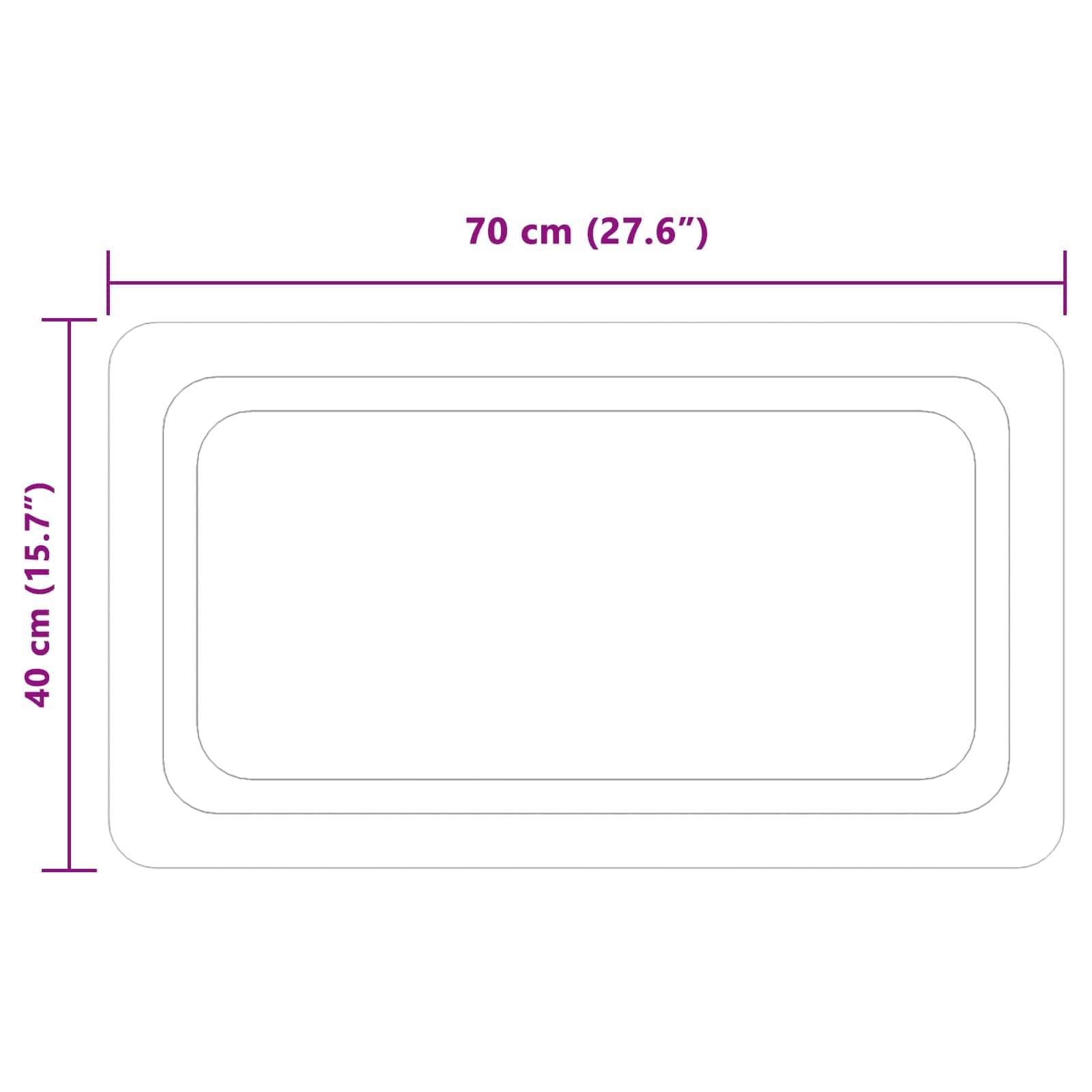 vidaXL LED-Badezimmerspiegel Transparent 70 x 40 cm Gehärtetes Glas
