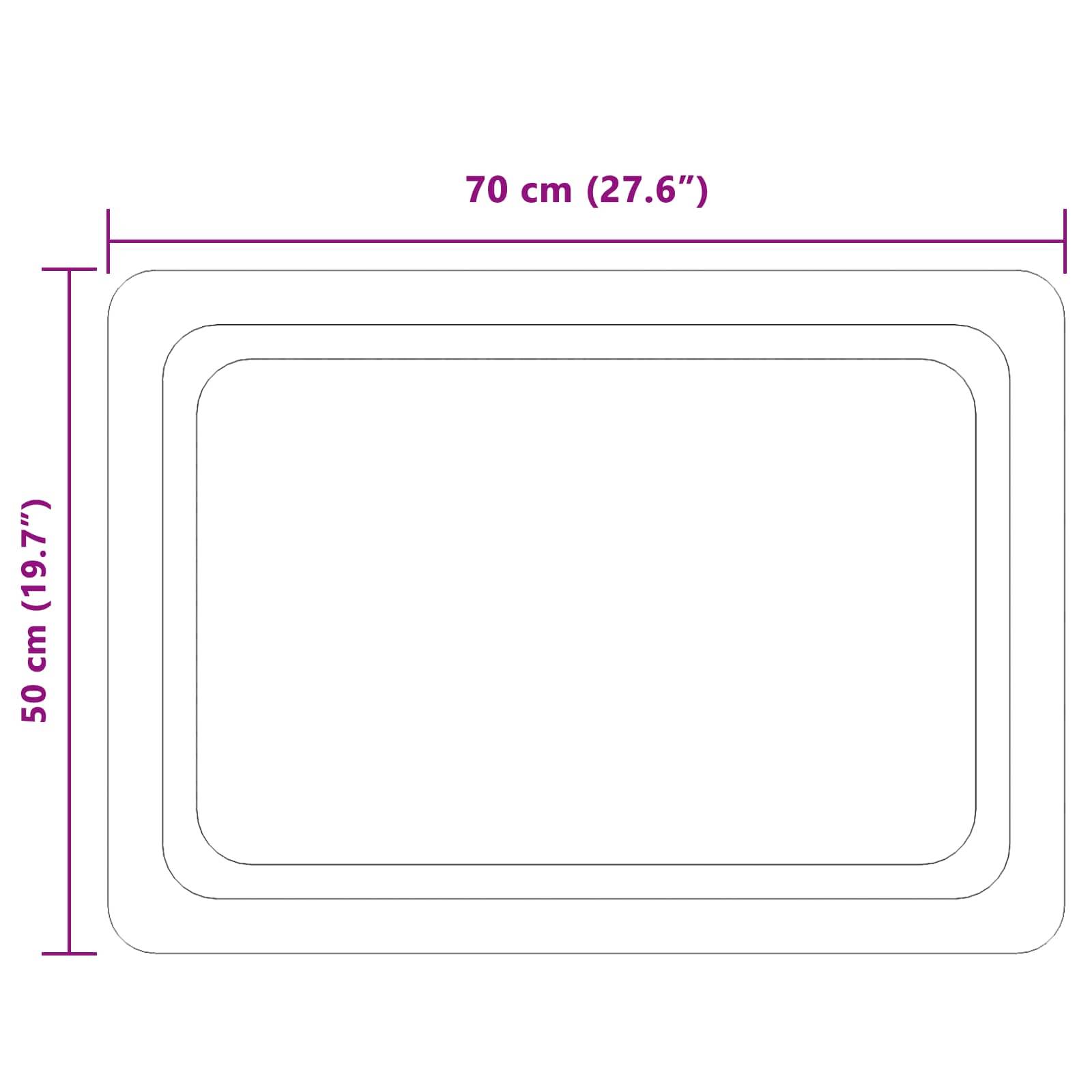 vidaXL LED-Badezimmerspiegel Transparent 70 x 50 cm Gehärtetes Glas