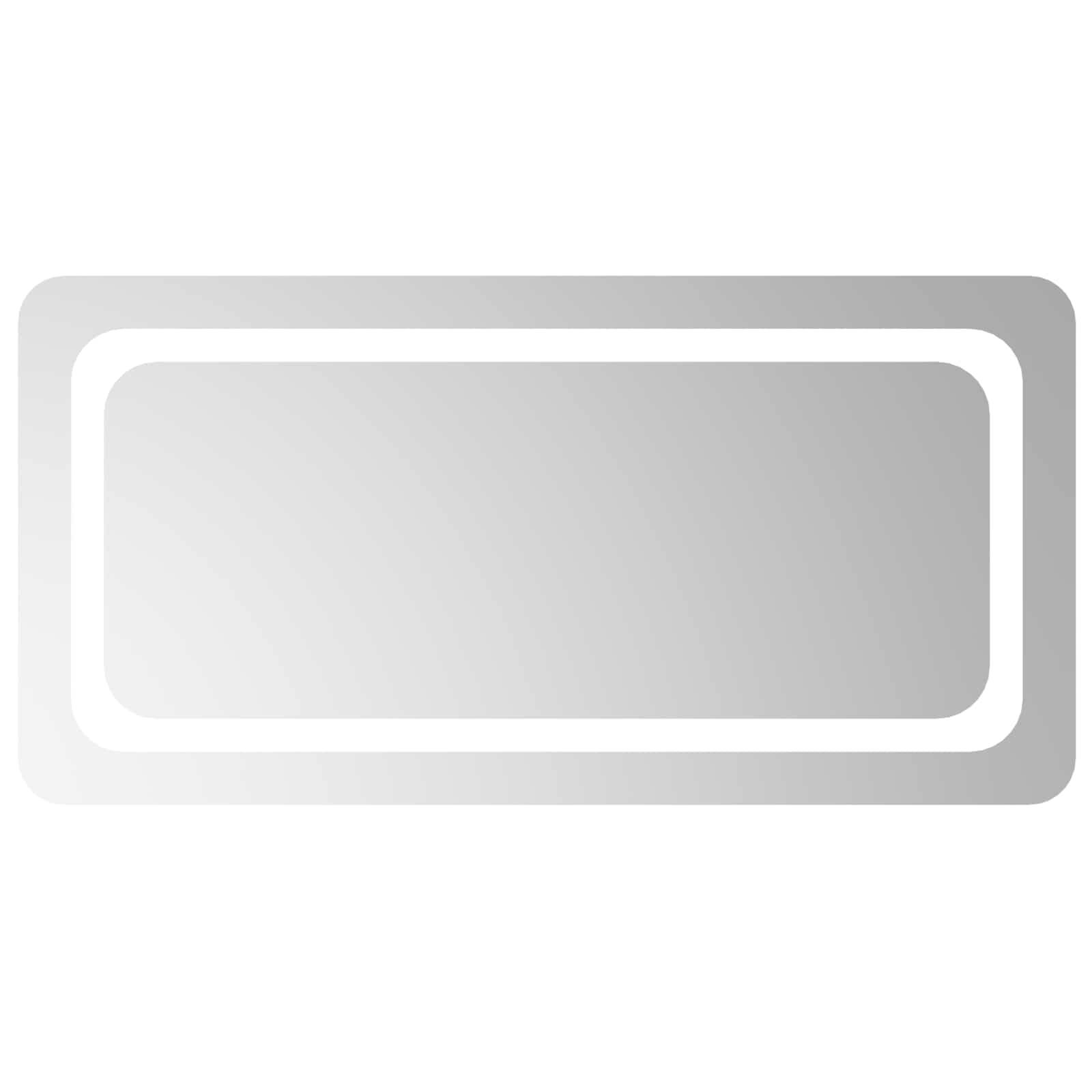vidaXL LED-Badezimmerspiegel Transparent 80 x 40 cm Gehärtetes Glas