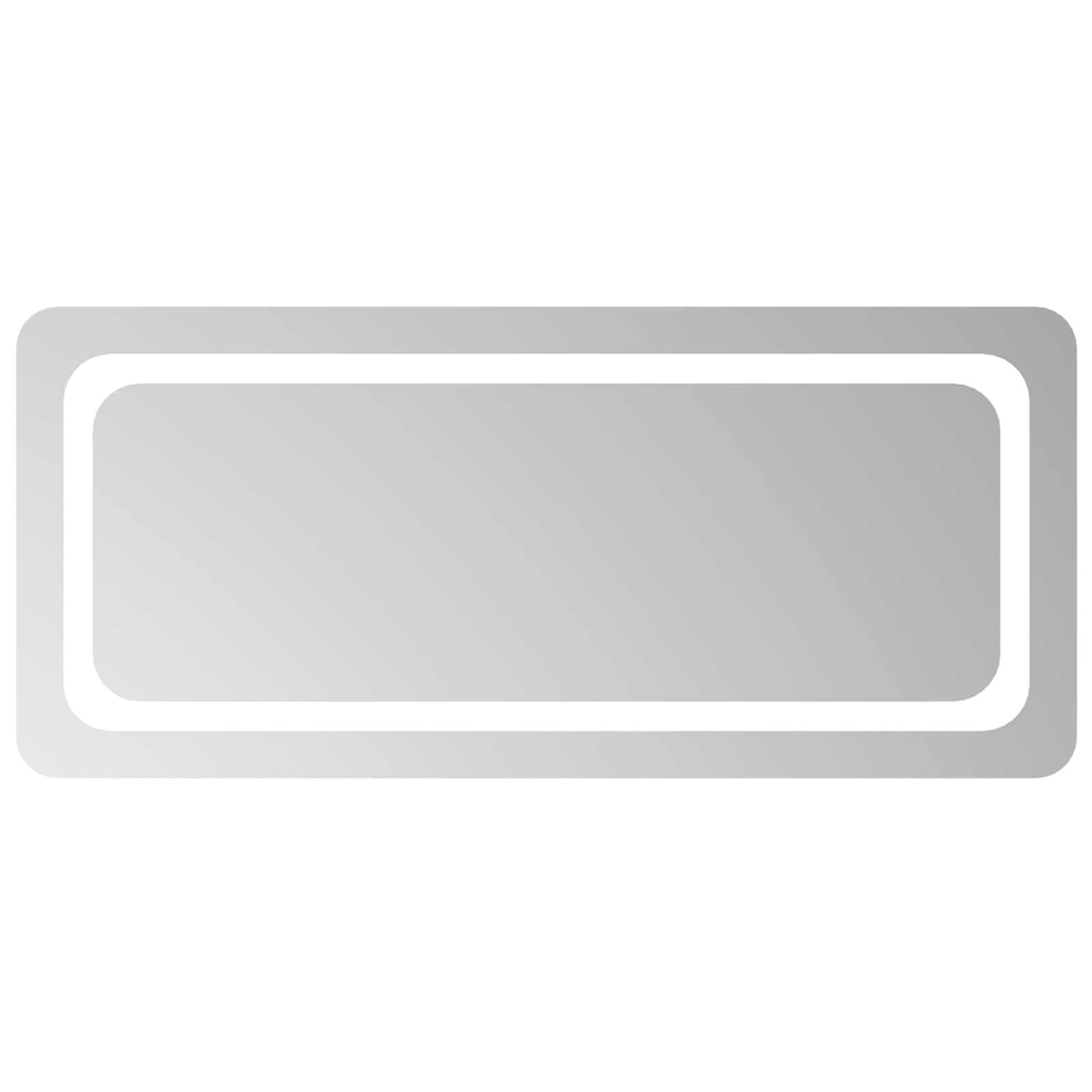 vidaXL LED-Badezimmerspiegel Transparent 90 x 40 cm Gehärtetes Glas