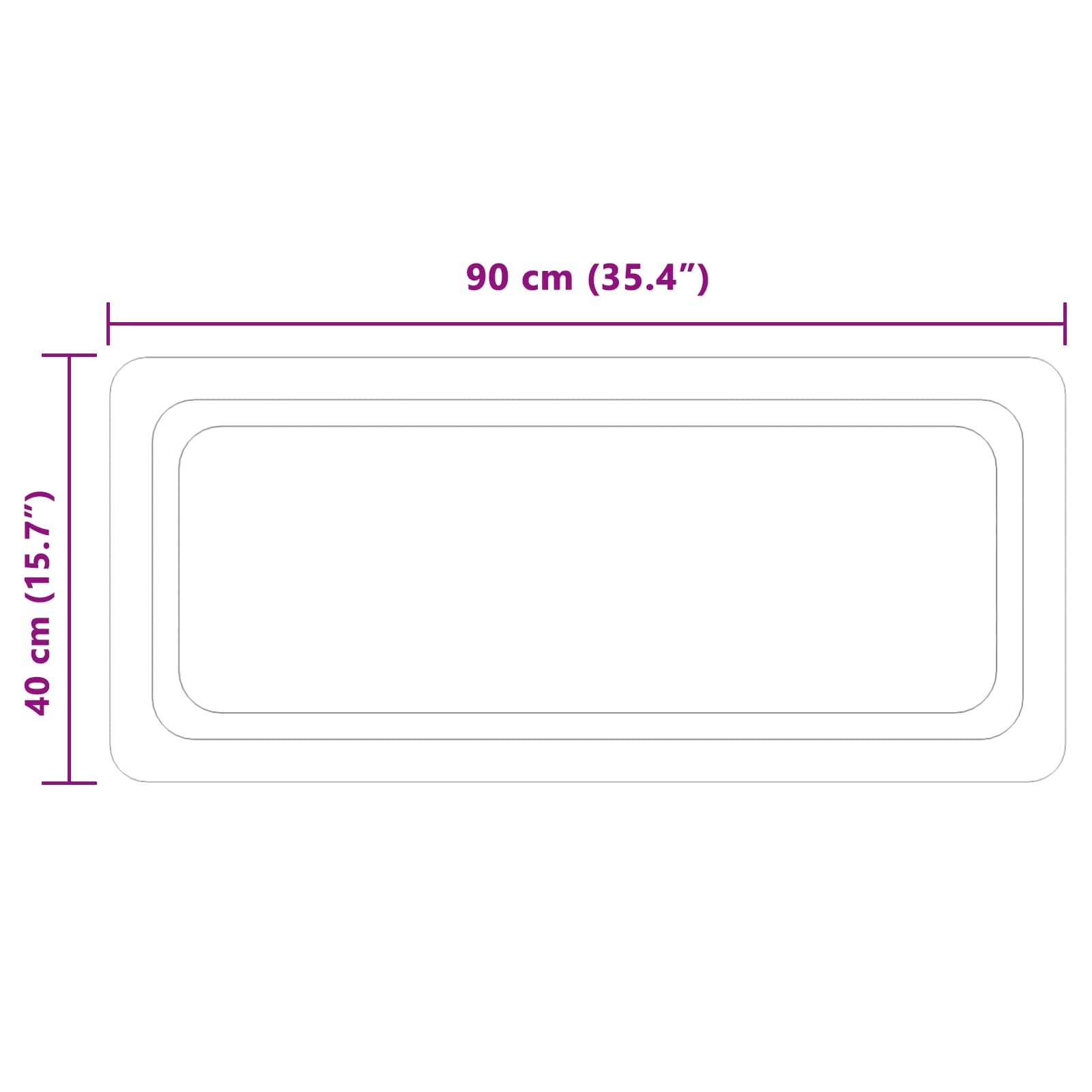 vidaXL LED-Badezimmerspiegel Transparent 90 x 40 cm Gehärtetes Glas