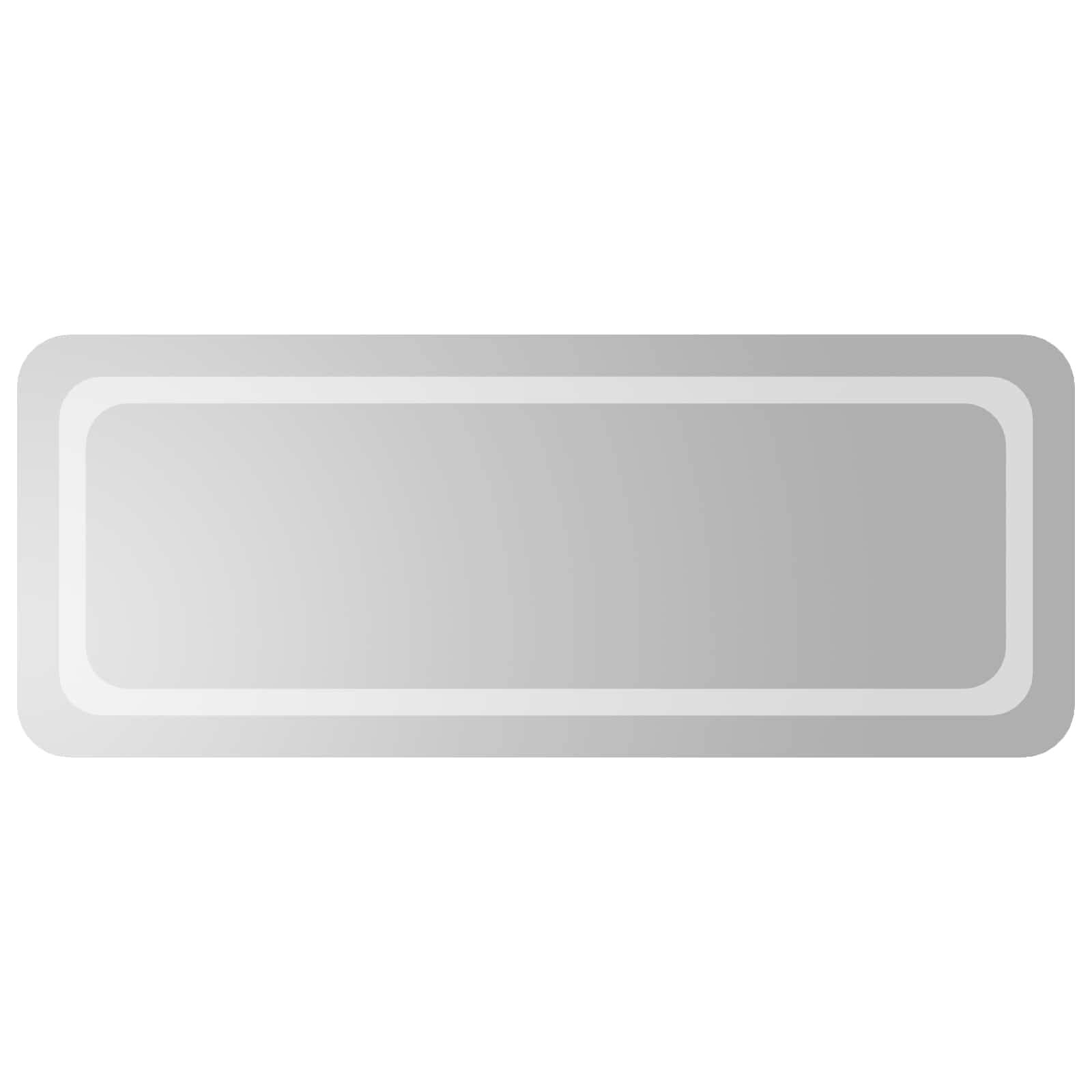 vidaXL LED-Badezimmerspiegel Transparent 100 x 40 cm Gehärtetes Glas