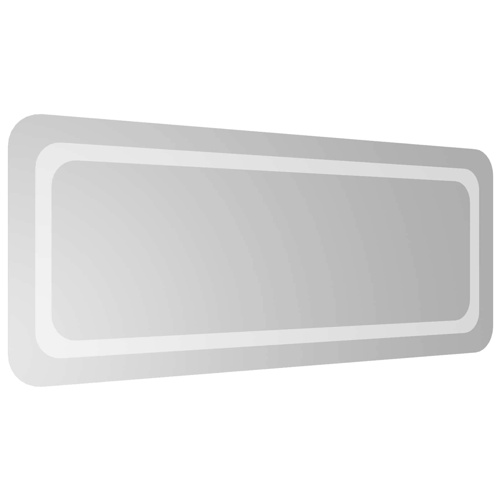 vidaXL LED-Badezimmerspiegel Transparent 100 x 40 cm Gehärtetes Glas
