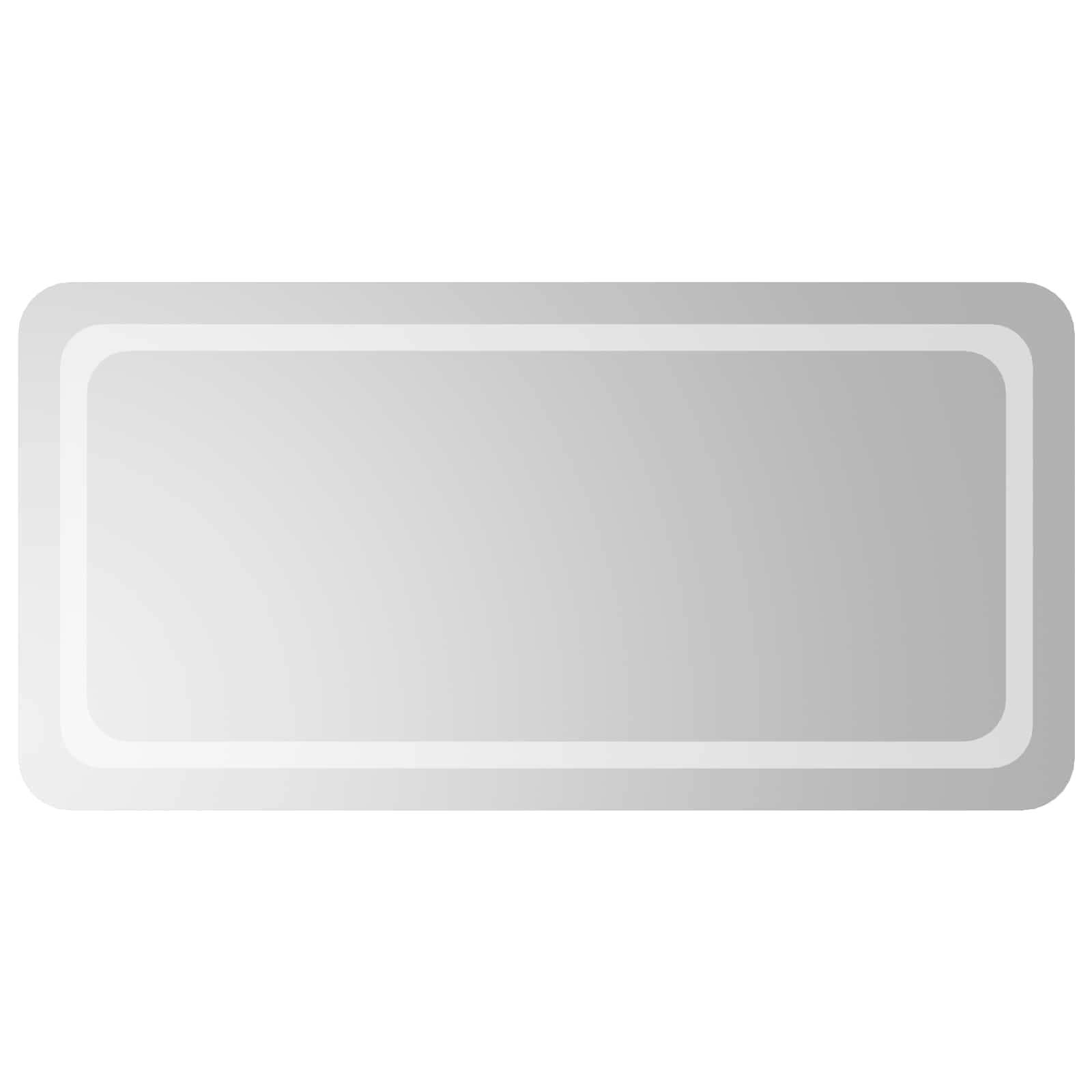 vidaXL LED-Badezimmerspiegel Transparent 100 x 50 cm Gehärtetes Glas