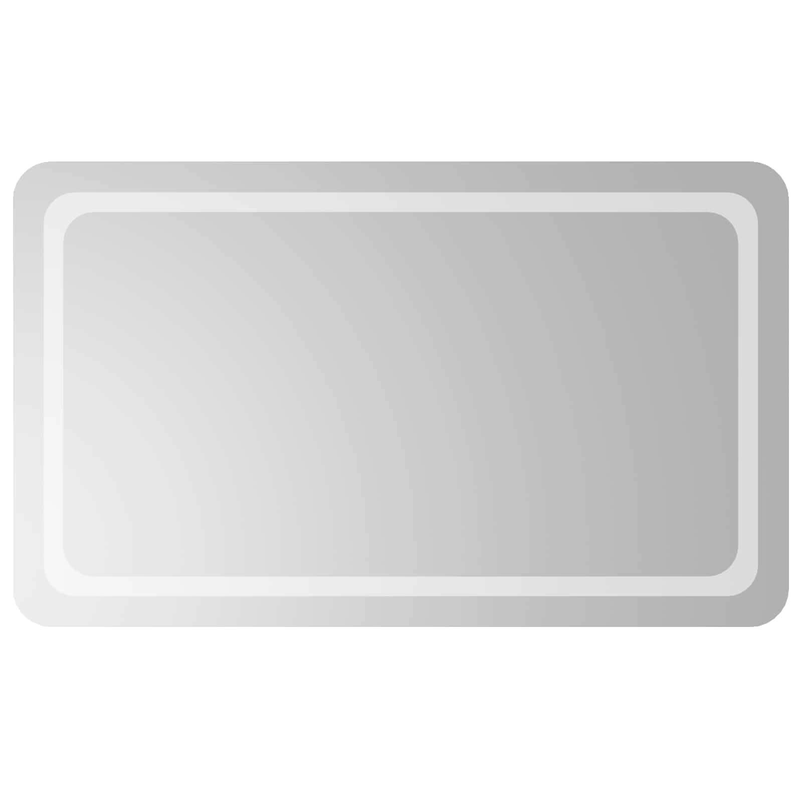 vidaXL LED-Badezimmerspiegel Transparent 100 x 60 cm Gehärtetes Glas