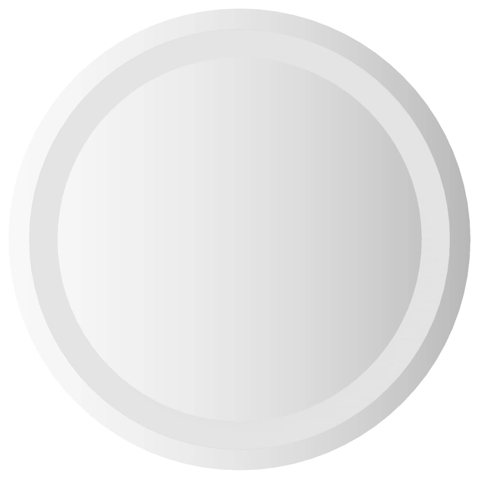 vidaXL LED-Badezimmerspiegel Transparent Ø 40 cm Gehärtetes Glas