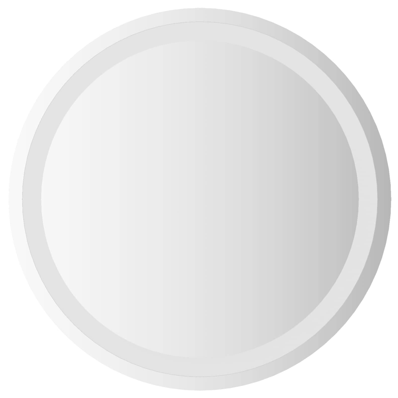 vidaXL LED-Badezimmerspiegel Transparent Ø 50 cm Gehärtetes Glas