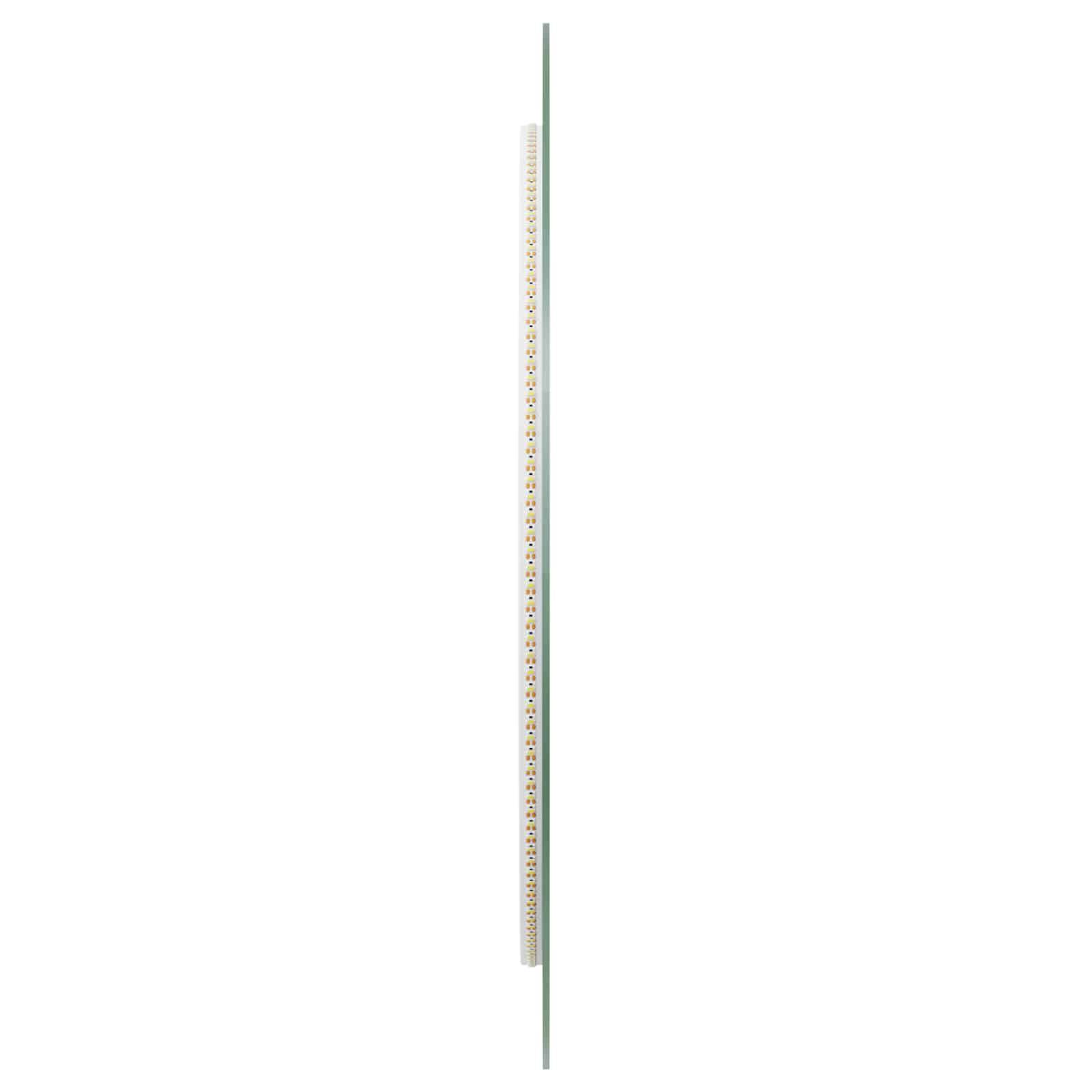 vidaXL LED-Badezimmerspiegel Transparent Ø 60 cm Gehärtetes Glas