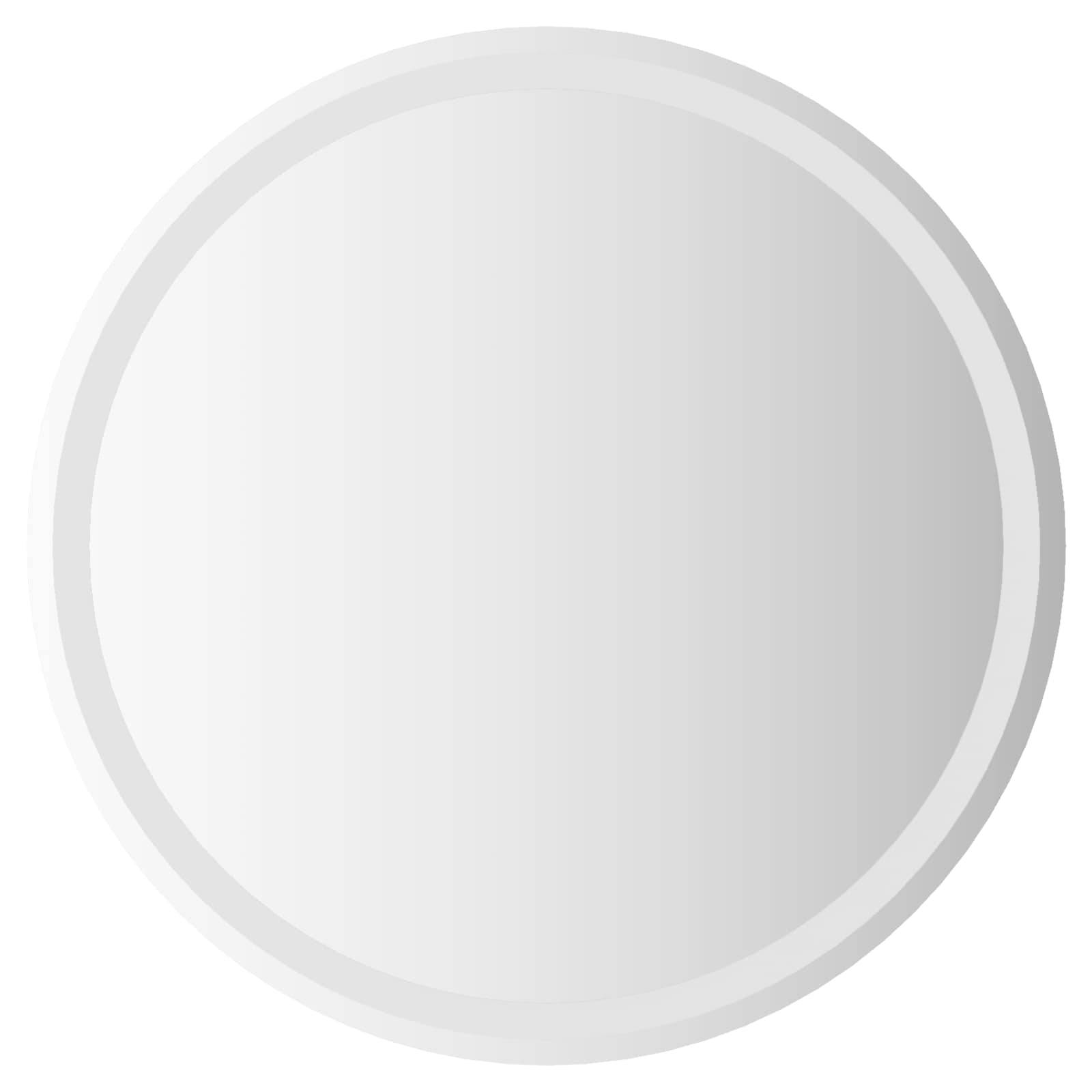 vidaXL LED-Badezimmerspiegel Transparent Ø 70 cm Gehärtetes Glas