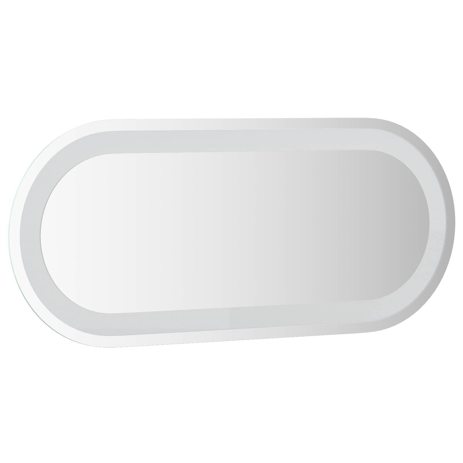 vidaXL LED-Badezimmerspiegel Transparent 70 x 30 cm Gehärtetes Glas