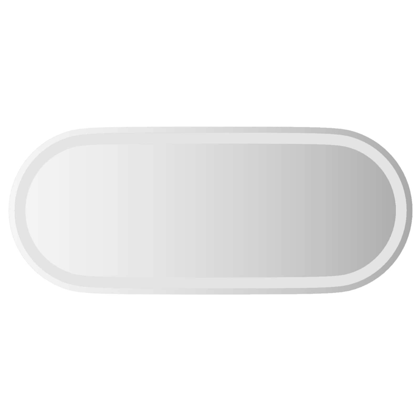 vidaXL LED-Badezimmerspiegel Transparent 90 x 40 cm Gehärtetes Glas