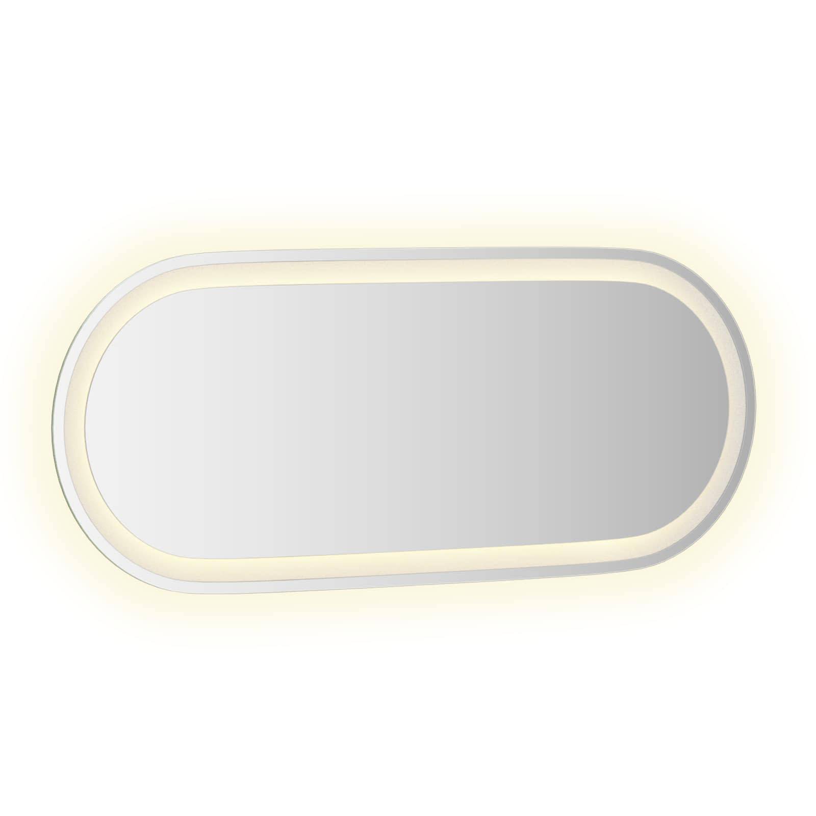 vidaXL LED-Badezimmerspiegel Transparent 90 x 40 cm Gehärtetes Glas