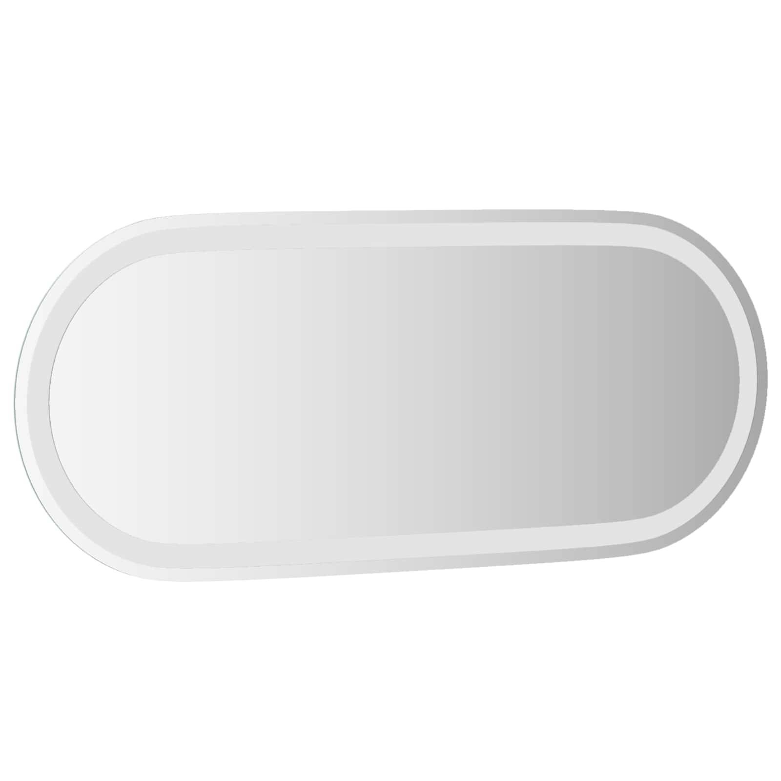 vidaXL LED-Badezimmerspiegel Transparent 90 x 40 cm Gehärtetes Glas