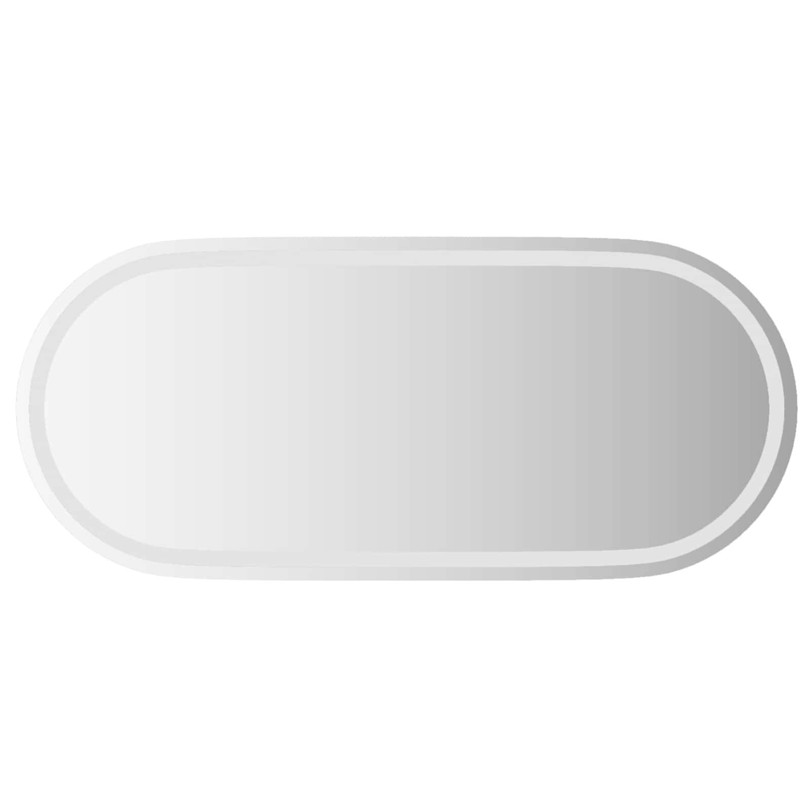 vidaXL LED-Badezimmerspiegel Transparent 100 x 45 cm Gehärtetes Glas