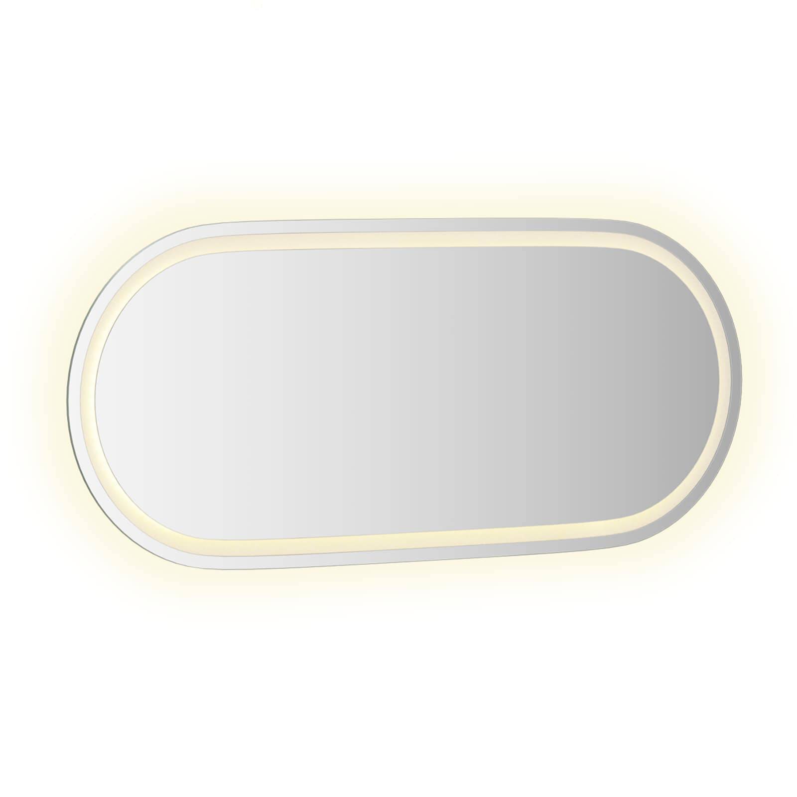 vidaXL LED-Badezimmerspiegel Transparent 100 x 45 cm Gehärtetes Glas
