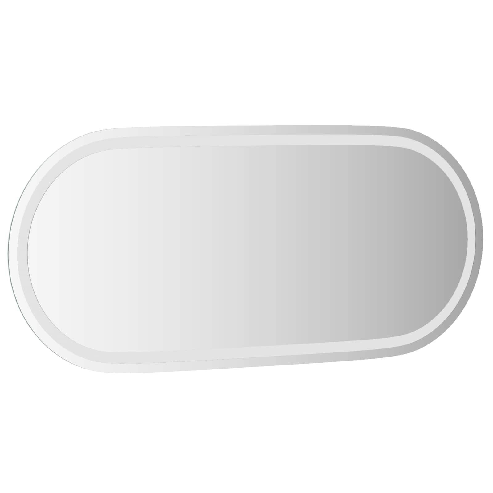 vidaXL LED-Badezimmerspiegel Transparent 100 x 45 cm Gehärtetes Glas