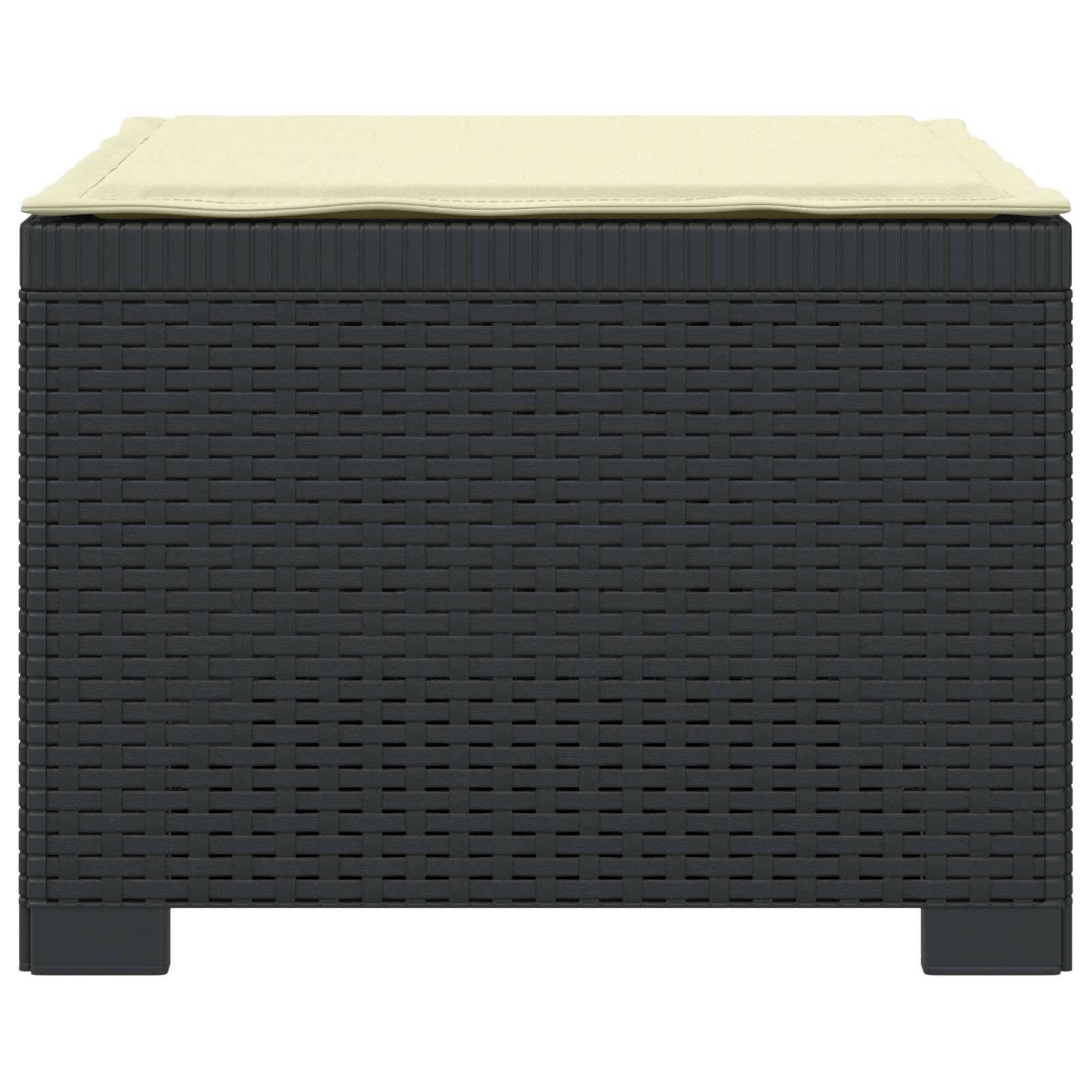 vidaXL 1-Sitzer Garten-Sofa mit Kissen Rattan-Look PP Anthrazit