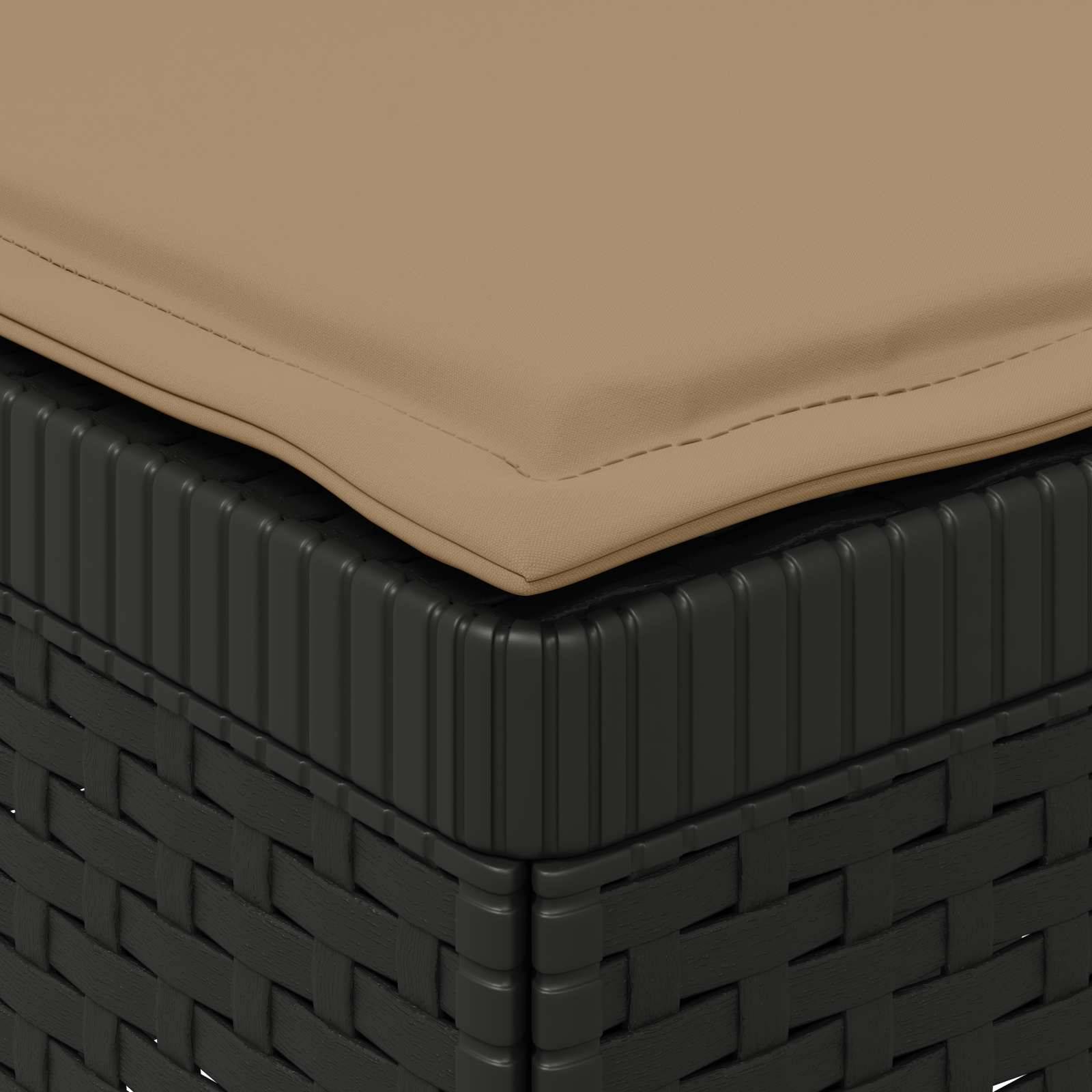 vidaXL 1-Sitzer Garten-Sofa mit Kissen Rattan-Look PP Anthrazit