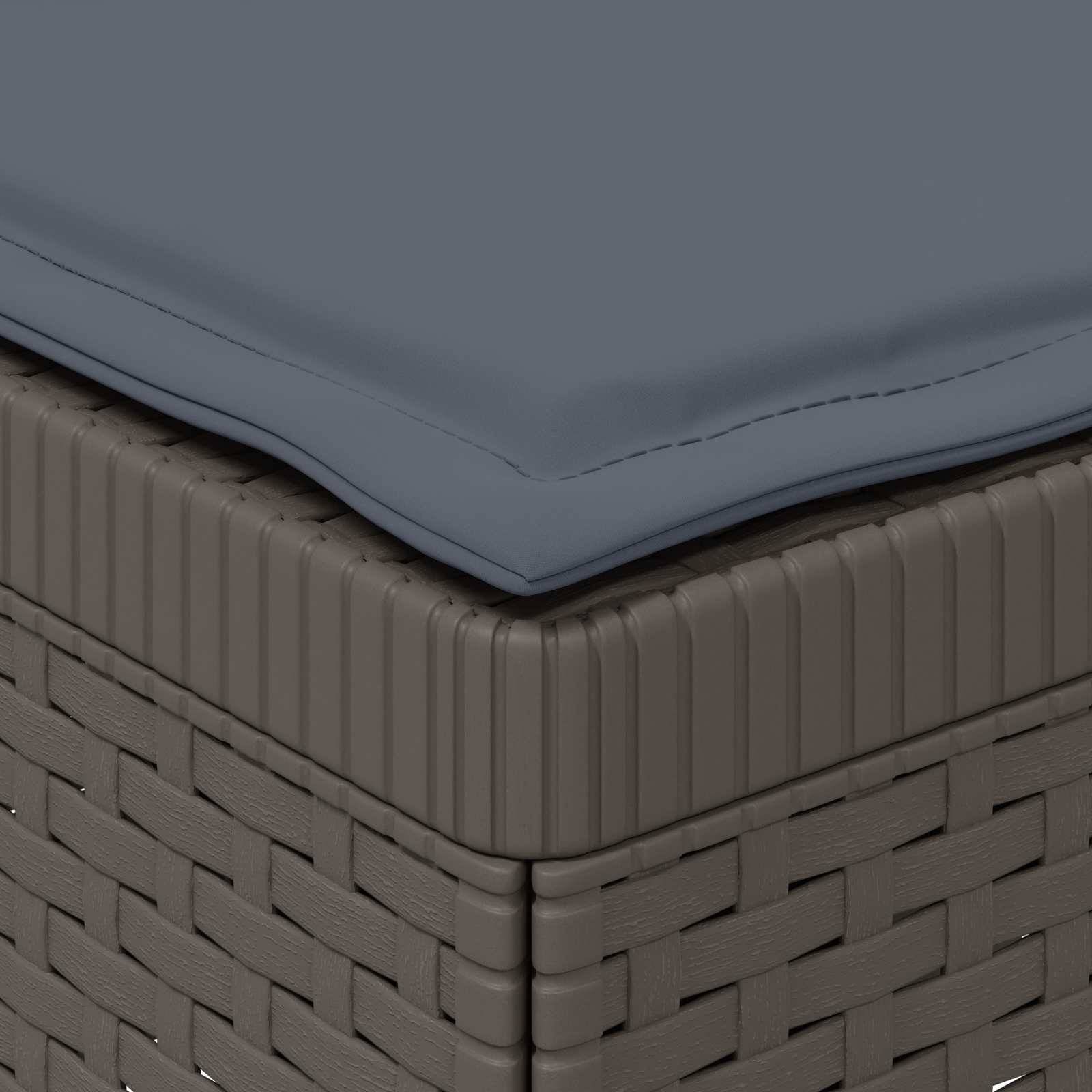 vidaXL 1-Sitzer Garten-Sofa mit Kissen Rattan-Look PP Hellgrau
