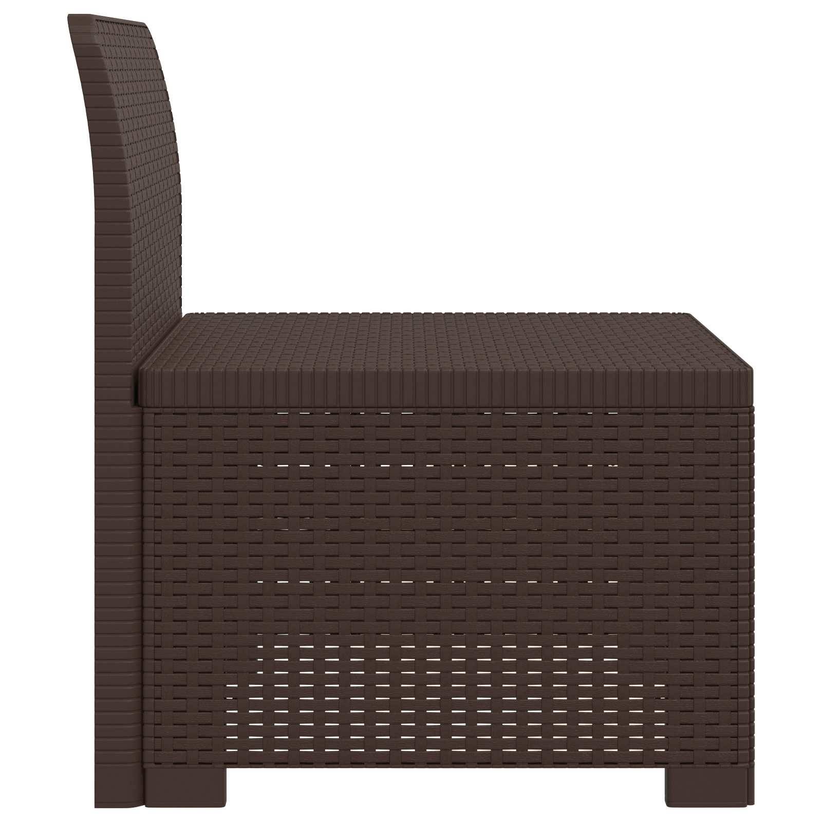 vidaXL 1-Sitzer Garten-Sofa Rattan-Look PP Braun