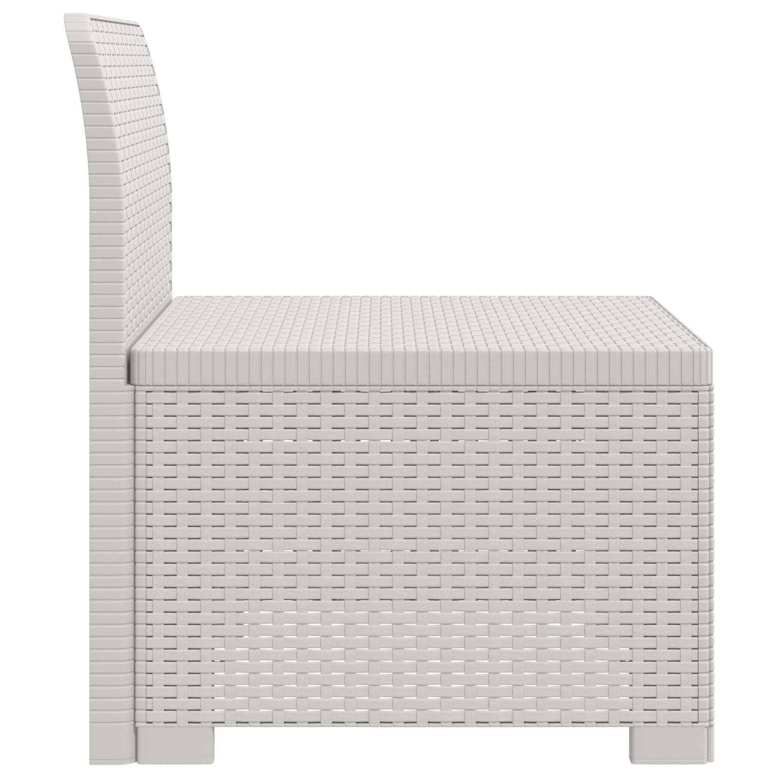 vidaXL 1-Sitzer Garten-Sofa Rattan-Look PP Weiß