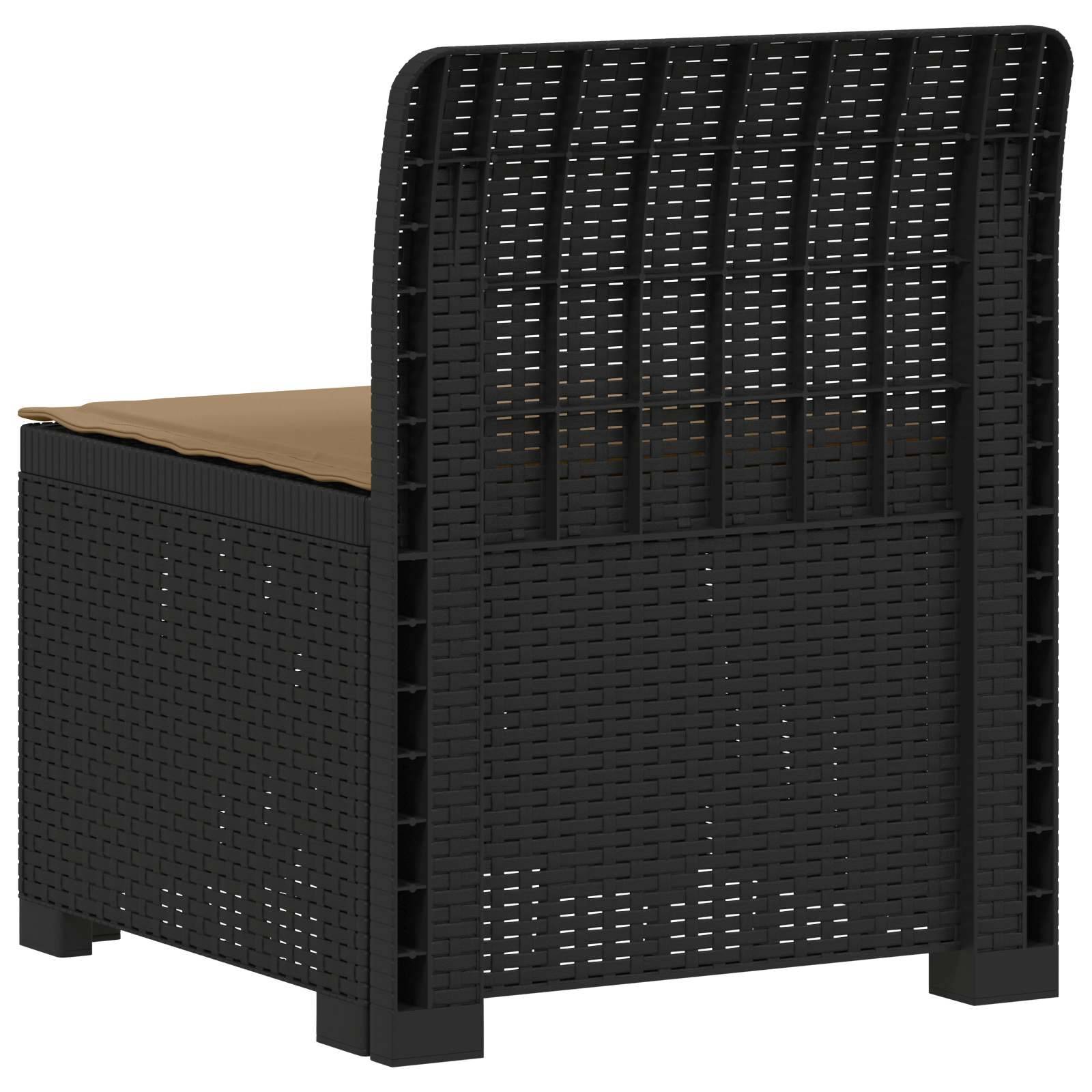 vidaXL 1-Sitzer Garten-Sofa mit Kissen Rattan-Look PP Anthrazit
