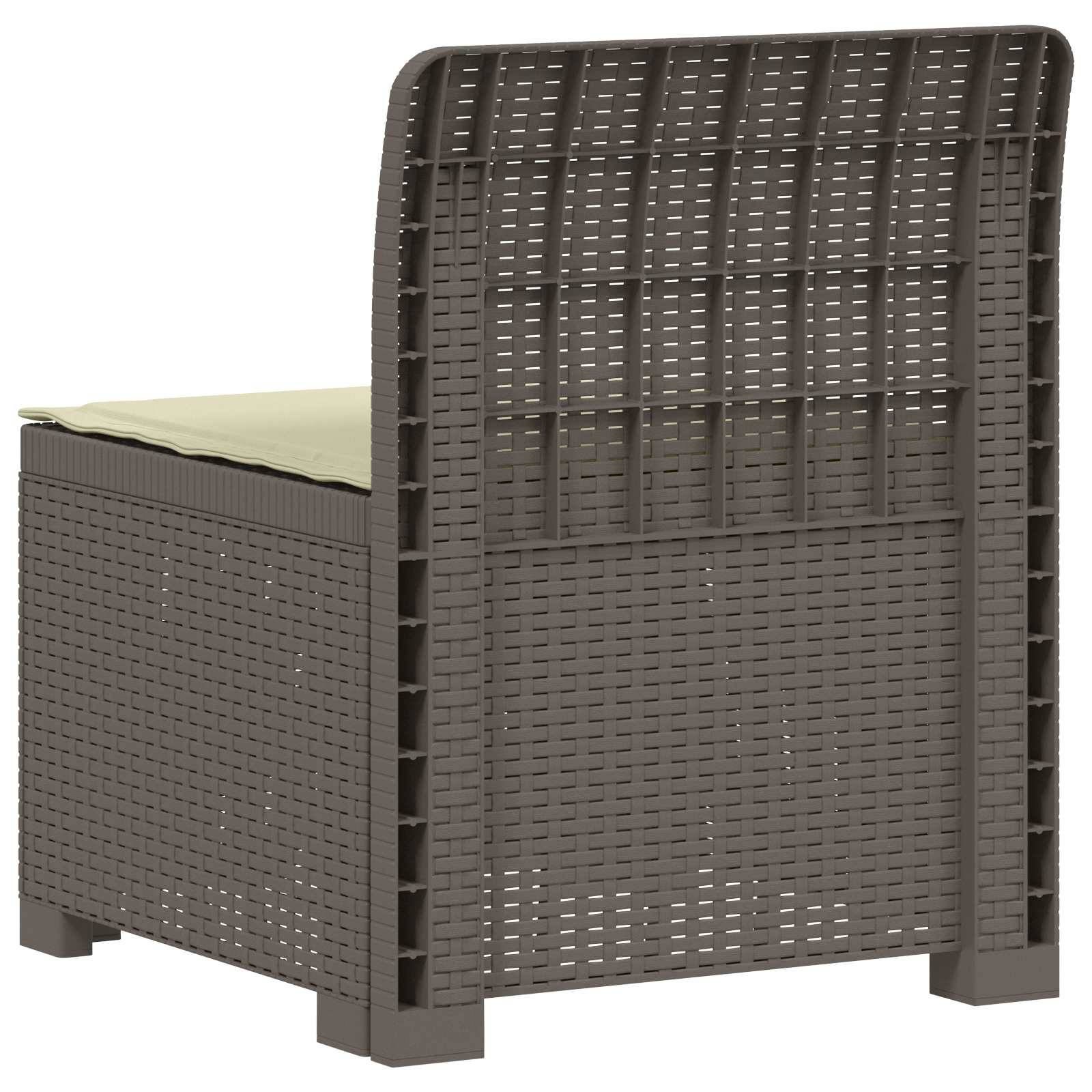 vidaXL 1-Sitzer Garten-Sofa mit Kissen Rattan-Look PP Hellgrau