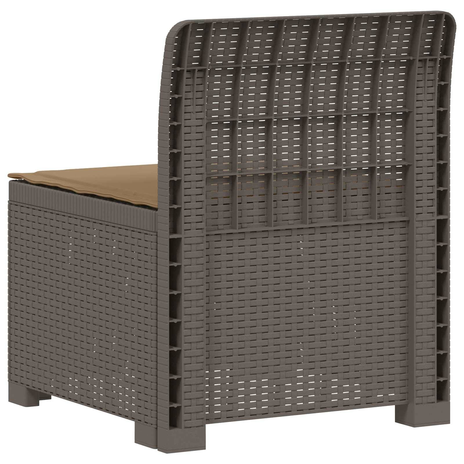 vidaXL 1-Sitzer Garten-Sofa mit Kissen Rattan-Look PP Hellgrau