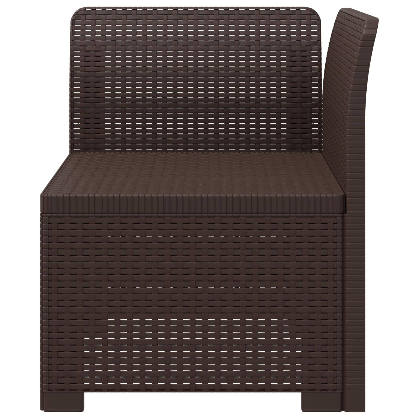 vidaXL 1-Sitzer Garten-Sofa Rattan-Look PP Braun