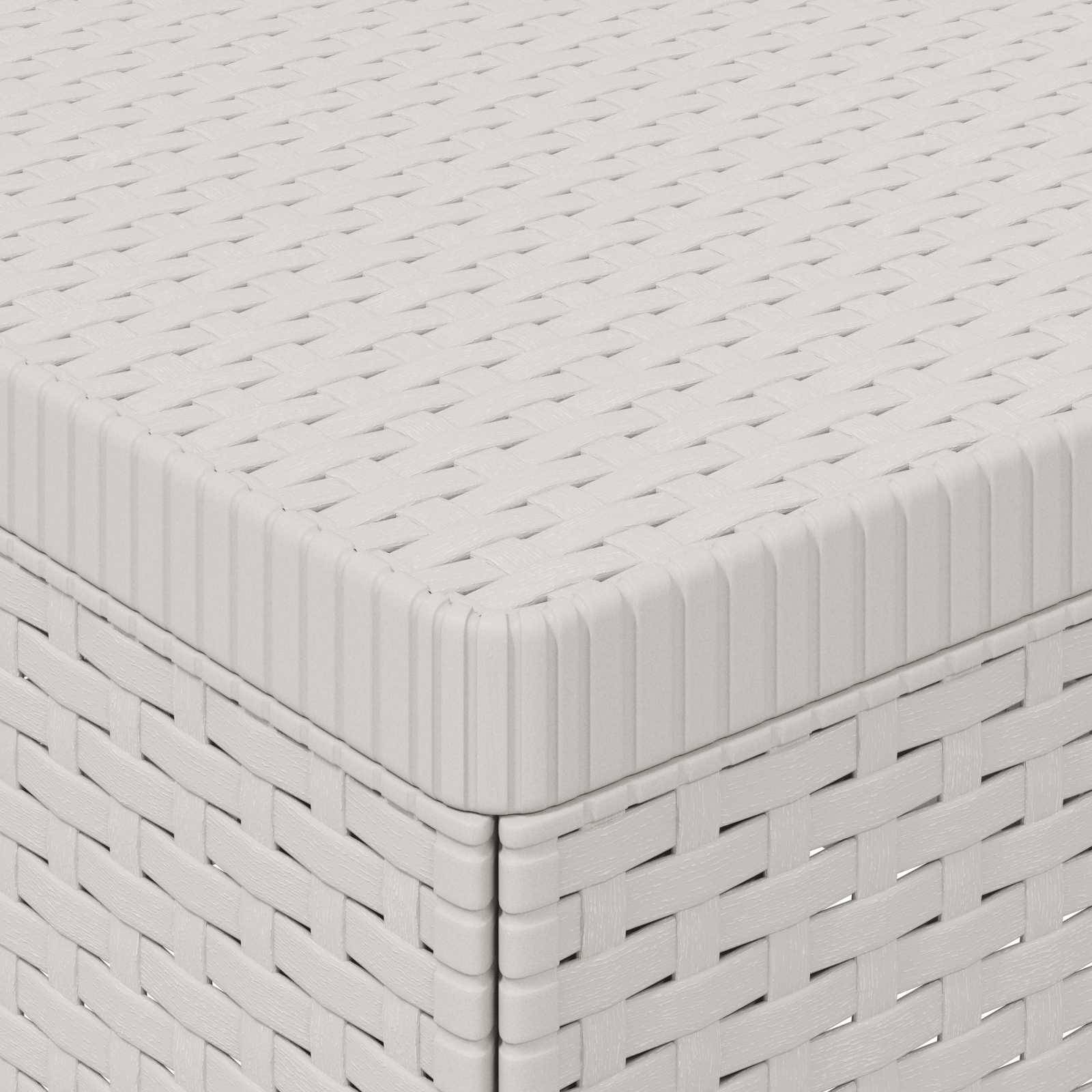 vidaXL 3-Sitzer Garten Sofa Rattan Look PP Weiß