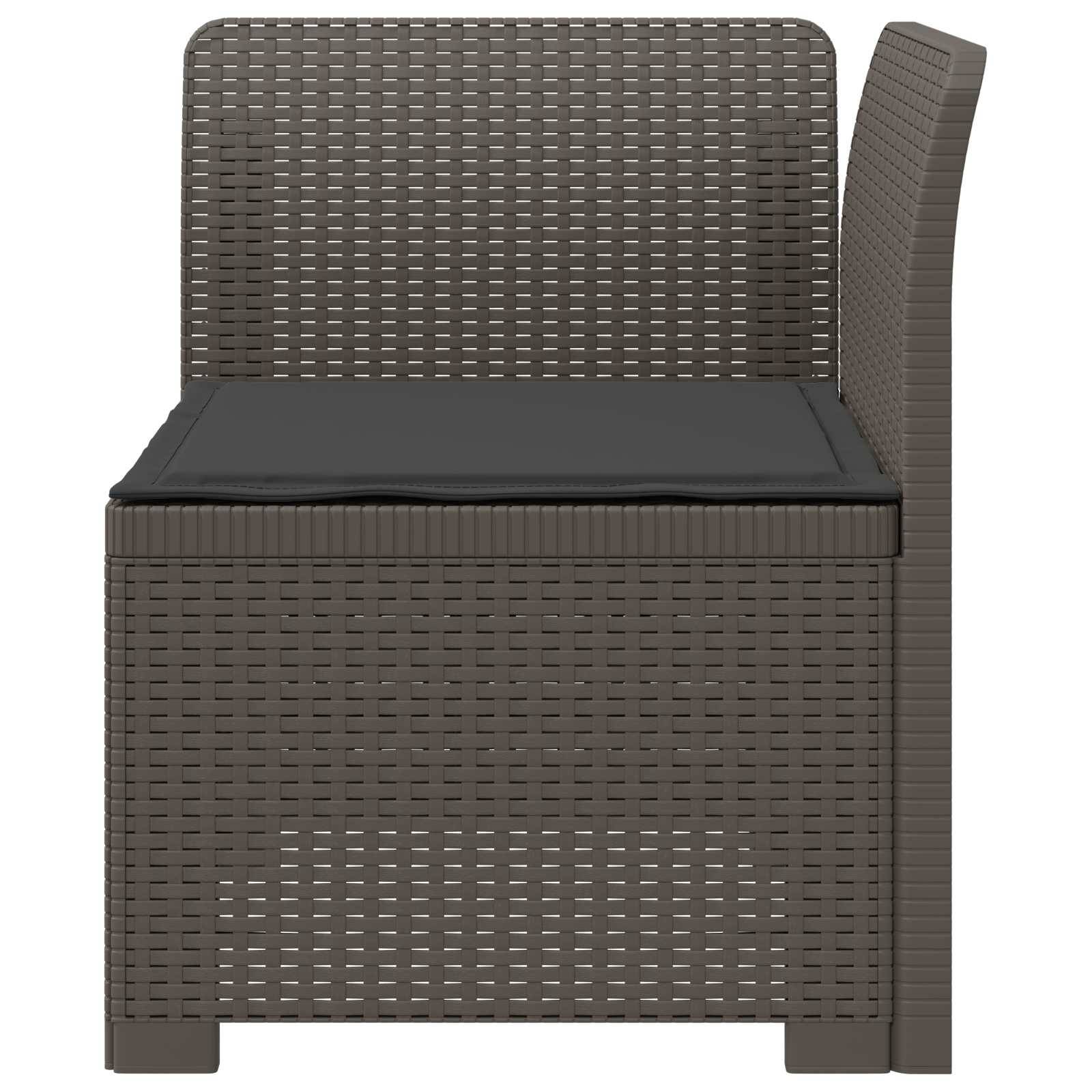 vidaXL 1-Sitzer Garten-Sofa mit Kissen Rattan-Look PP Hellgrau