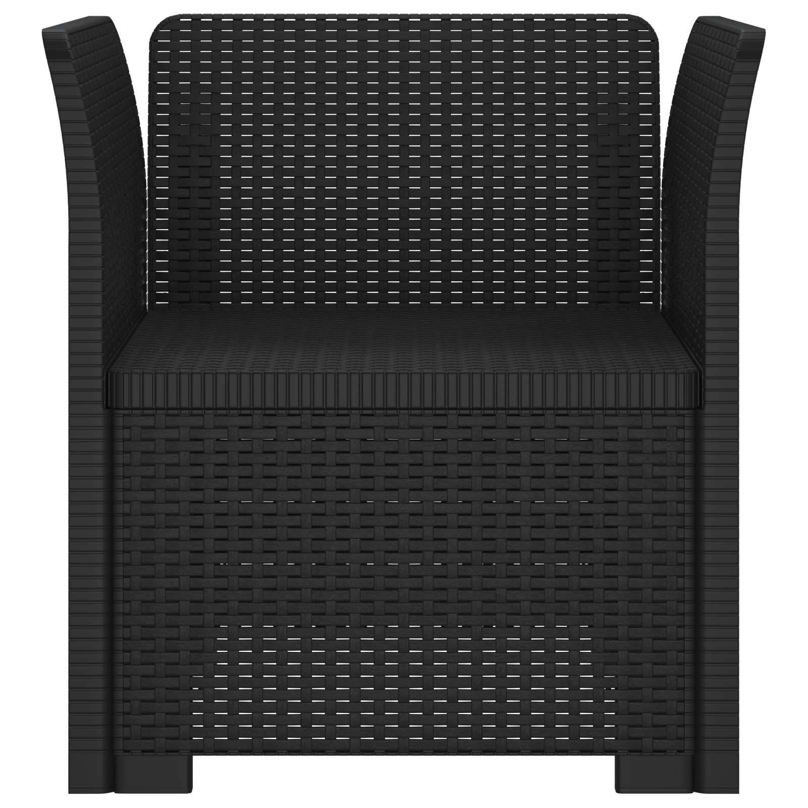 vidaXL 1-Sitzer Sessel Rattan-Look PP Anthrazit
