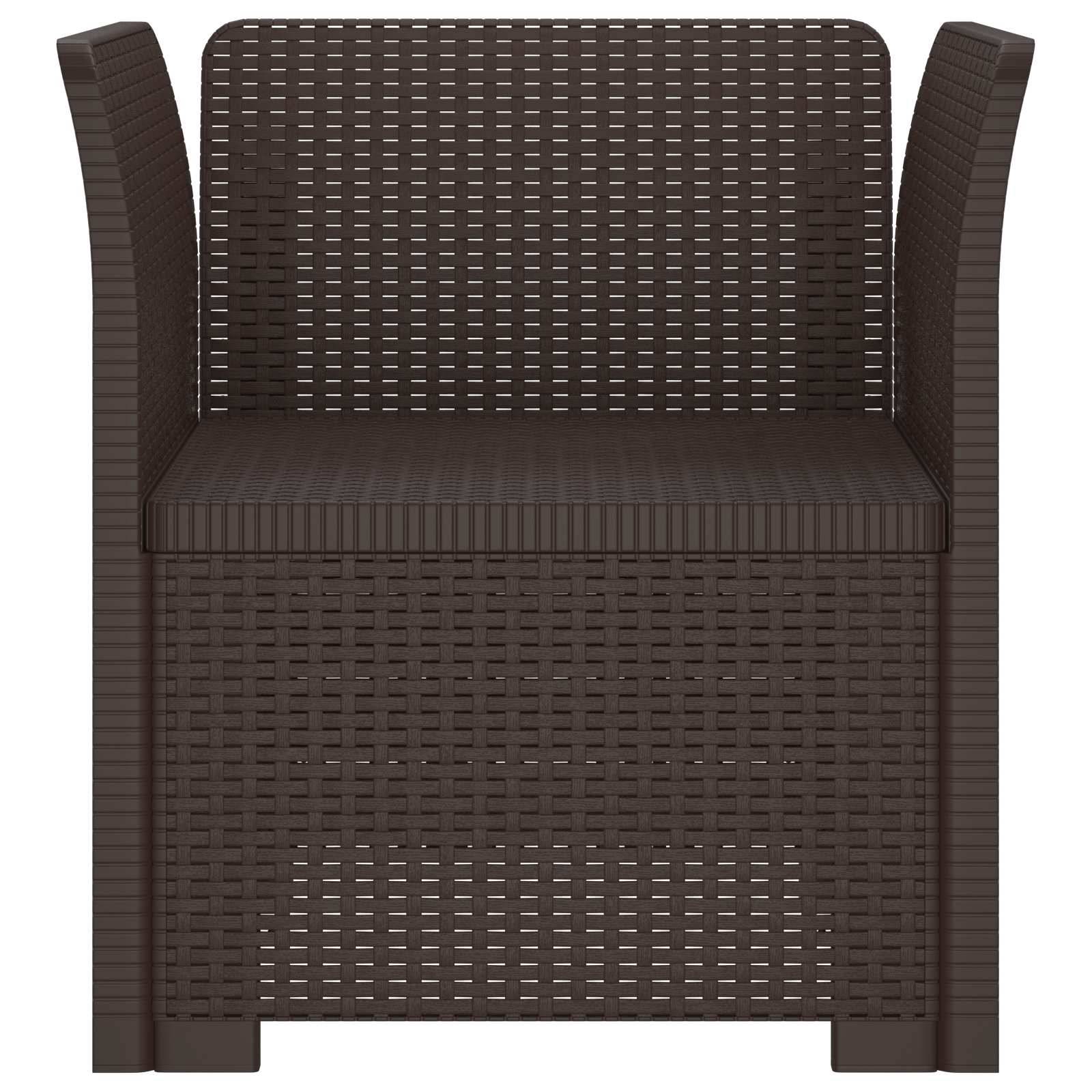vidaXL 1-Sitzer Sessel Rattan-Look PP Braun