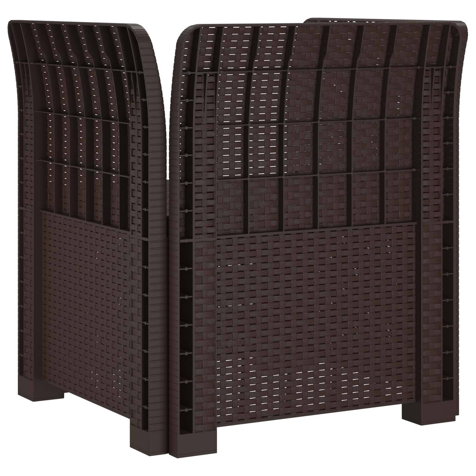 vidaXL 1-Sitzer Sessel Rattan-Look PP Braun