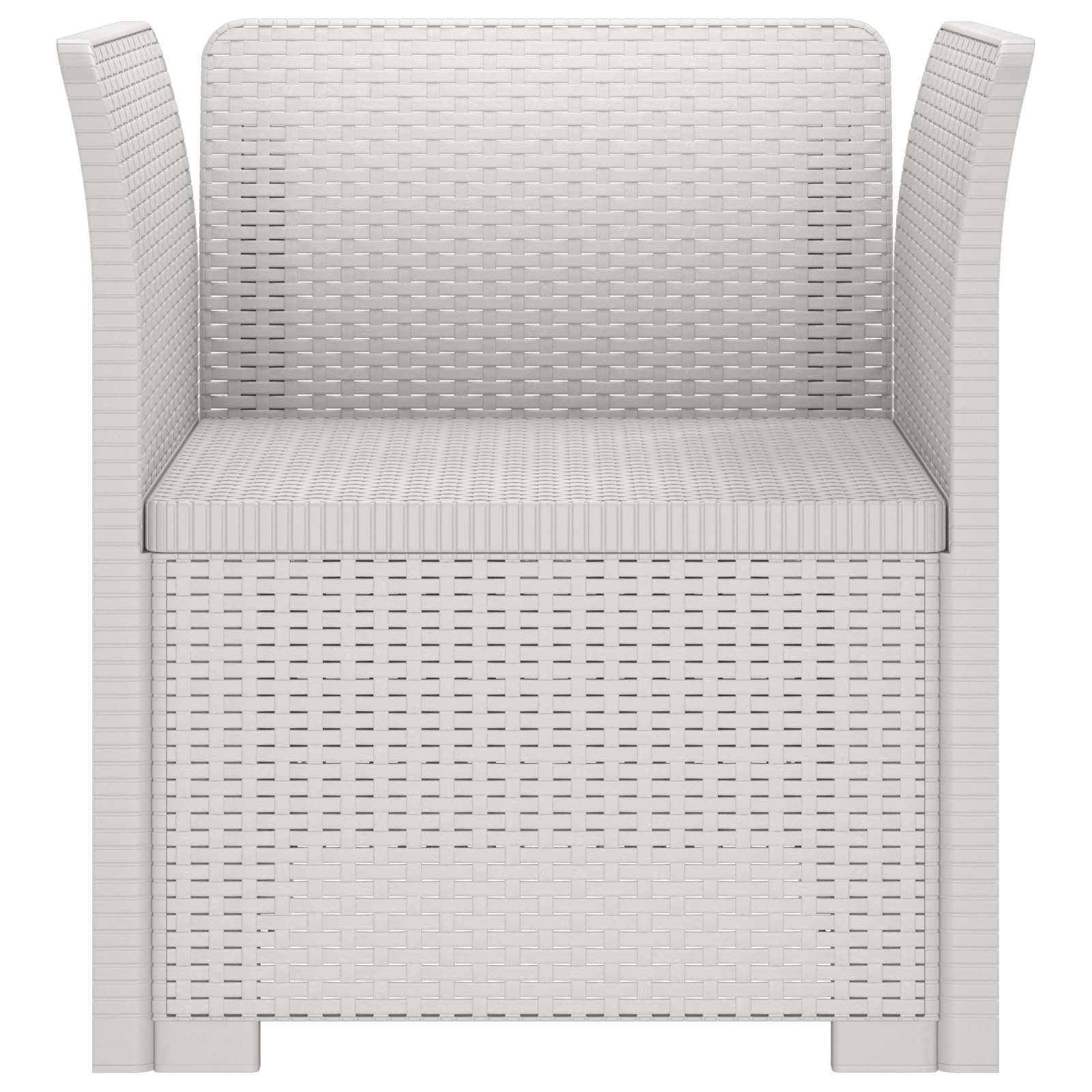 vidaXL 1-Sitzer Sessel Rattan-Look PP Weiß