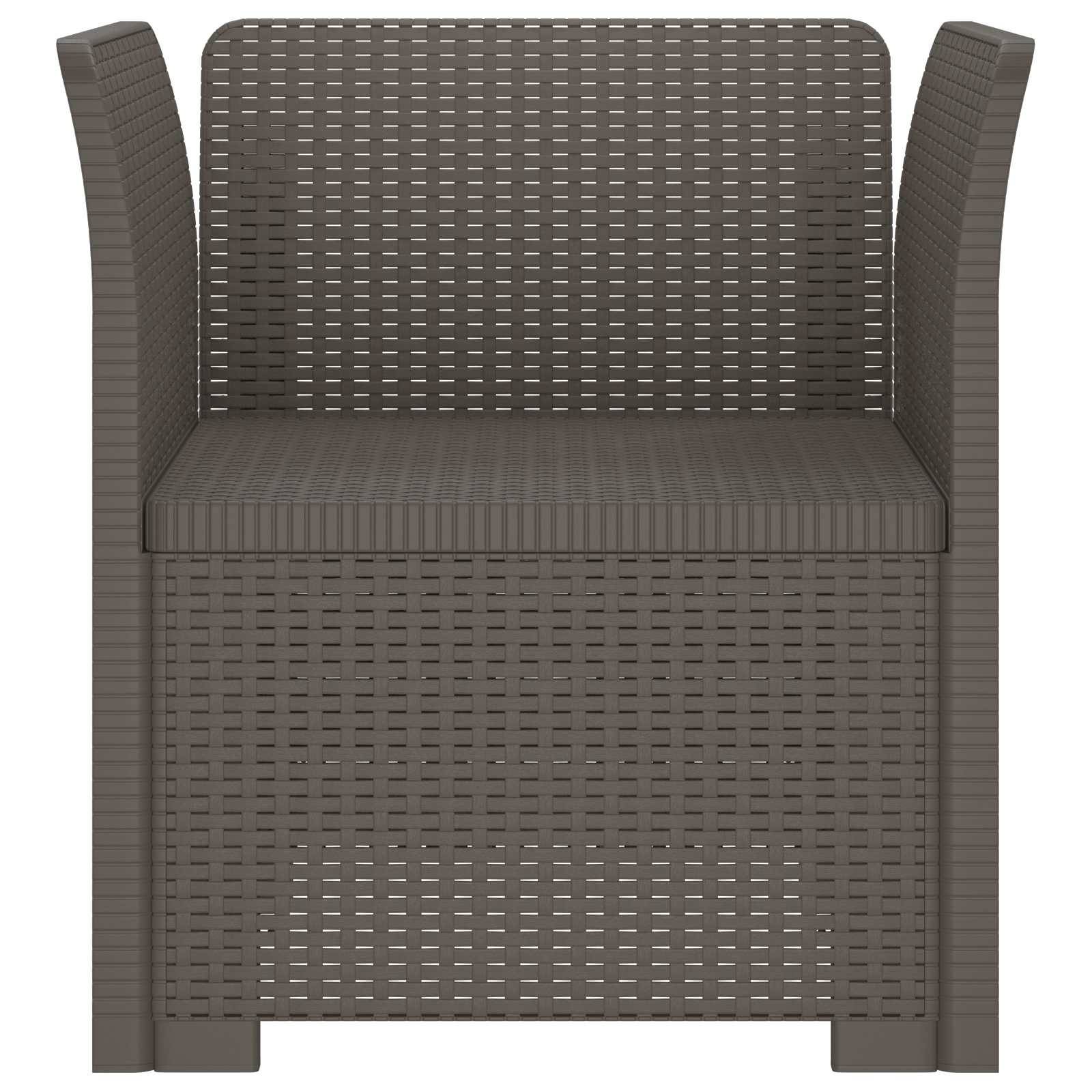 vidaXL 1-Sitzer Sessel Rattan-Look PP Hellgrau