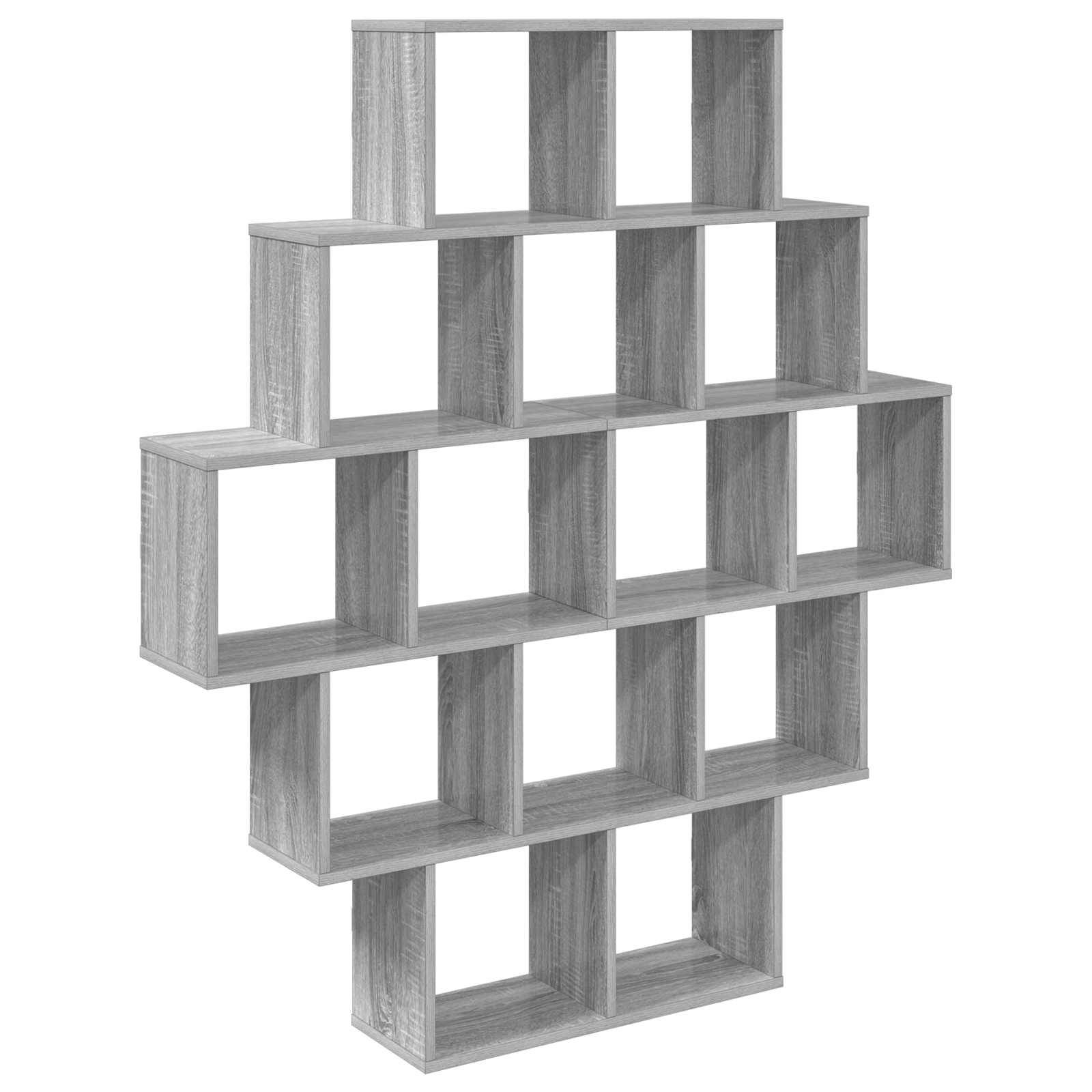 vidaXL Wandregal Sonoma-Grau 120 x 20 x 136 cm Holzwerkstoff
